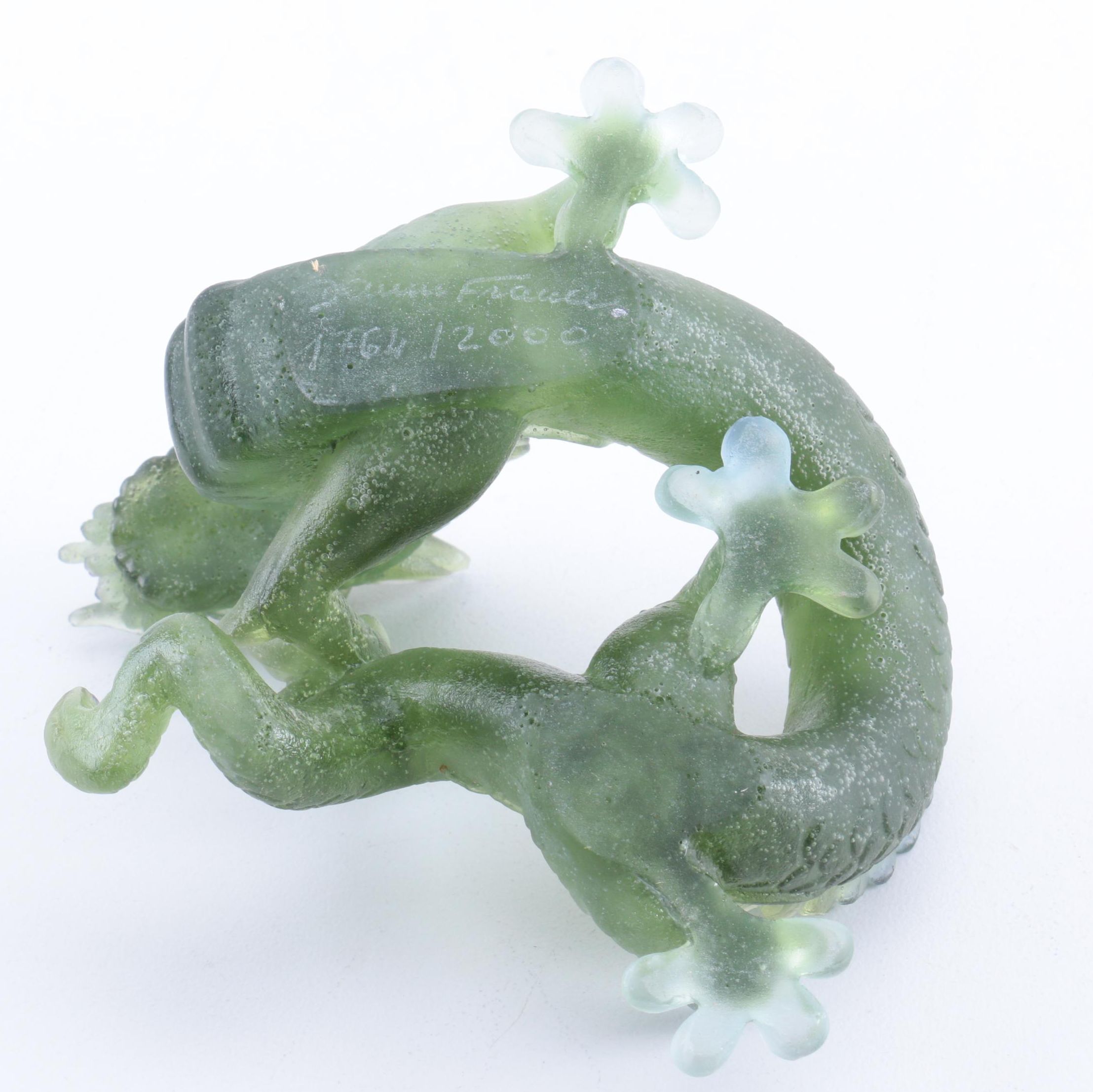 Daum France Limited Edition Pâte de Verre Crystal Dragon Figurine