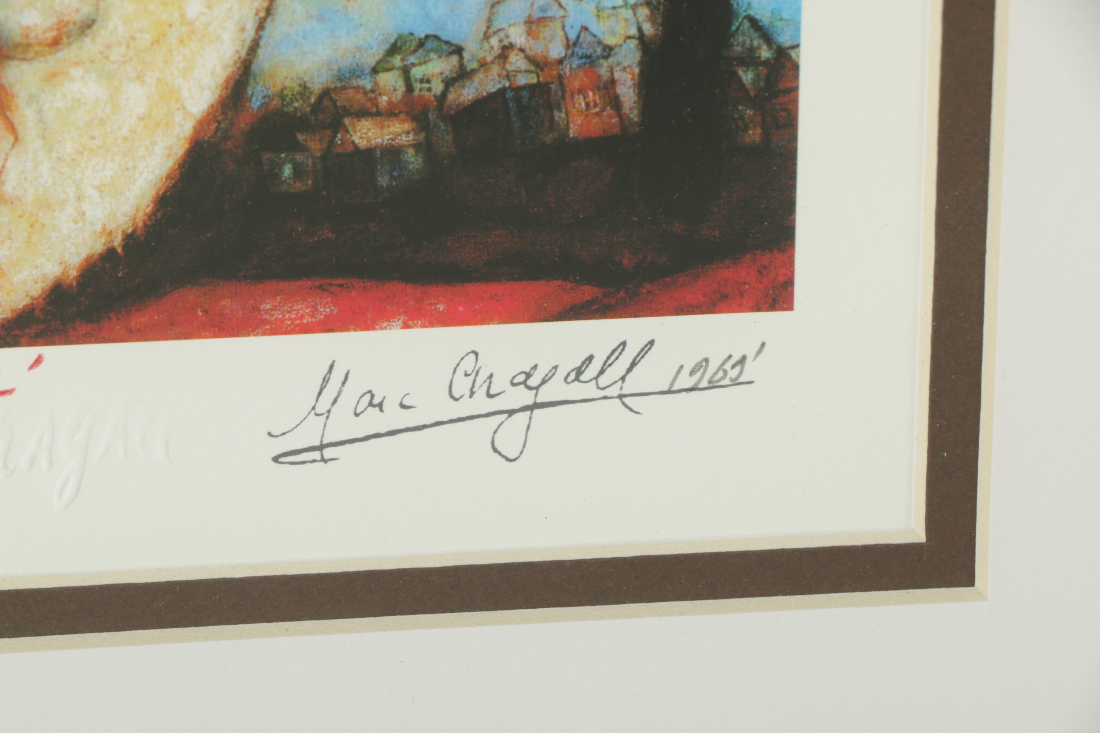 Limited Edition Giclée on Paper After Marc Chagall Married Couple