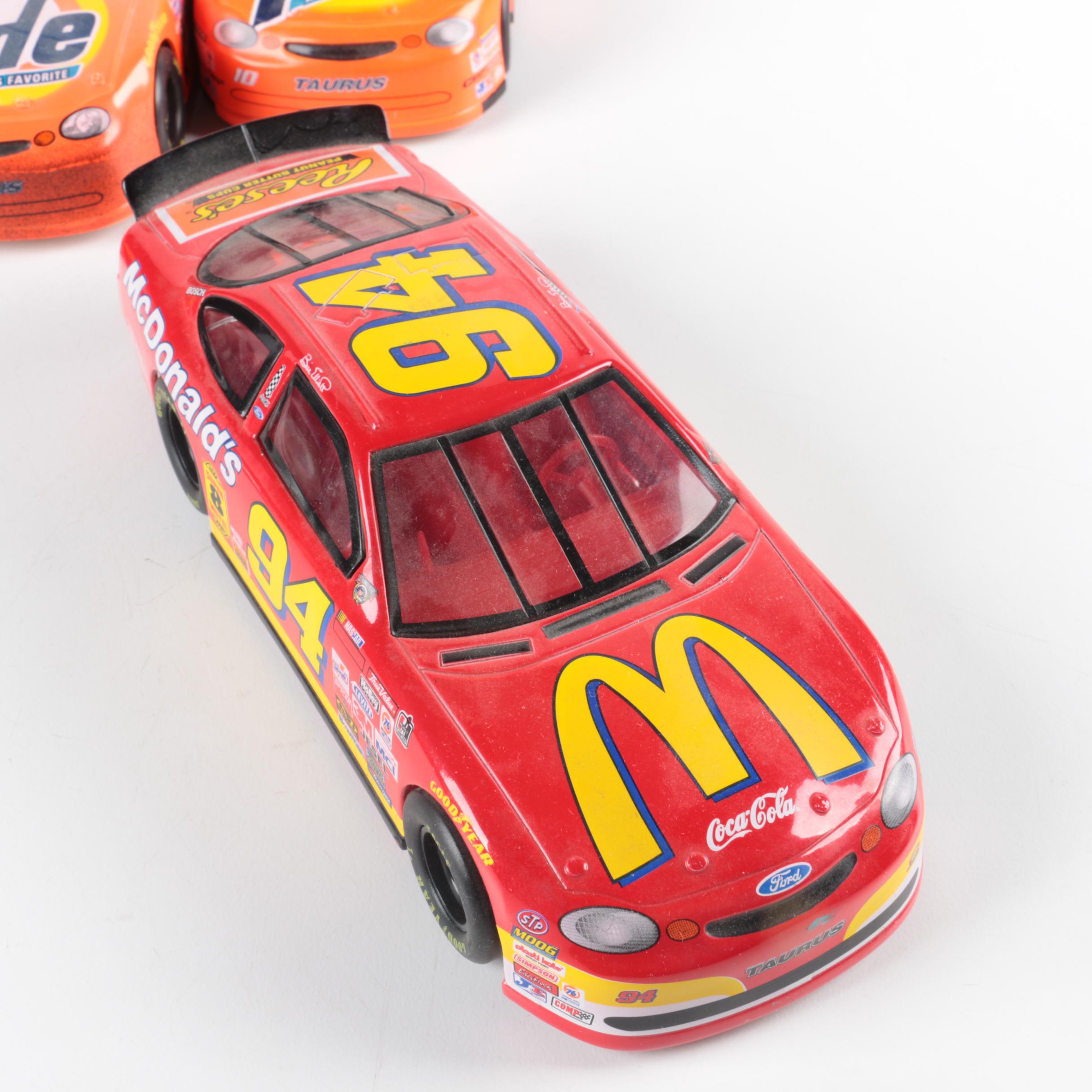 Seven NASCAR Replica Toy Cars