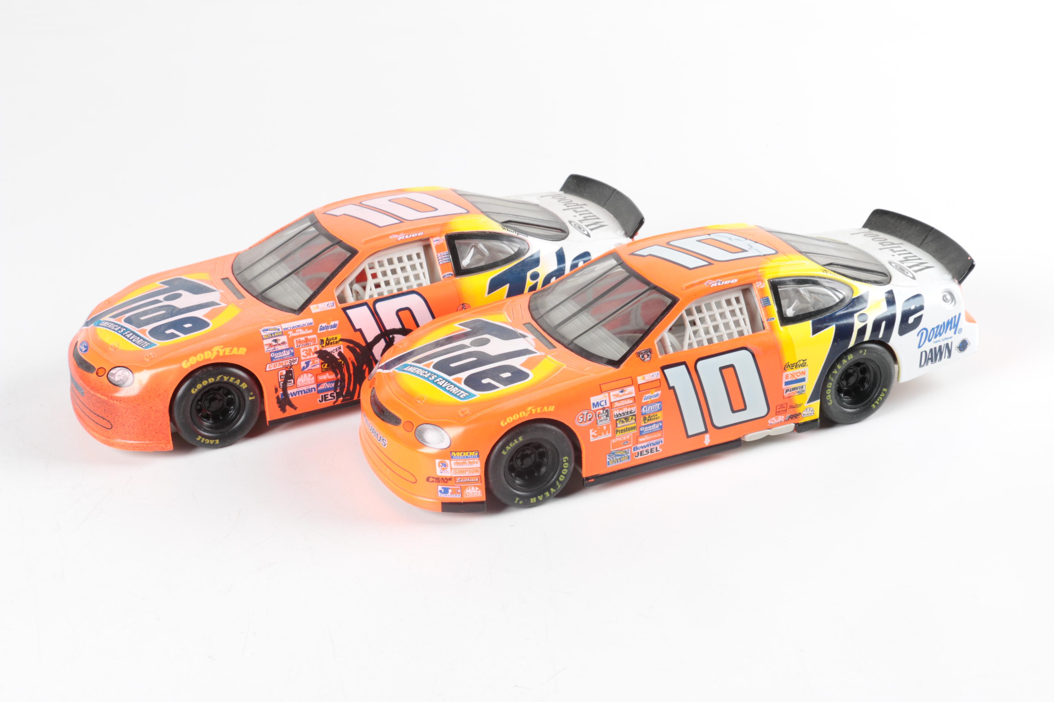 Seven NASCAR Replica Toy Cars