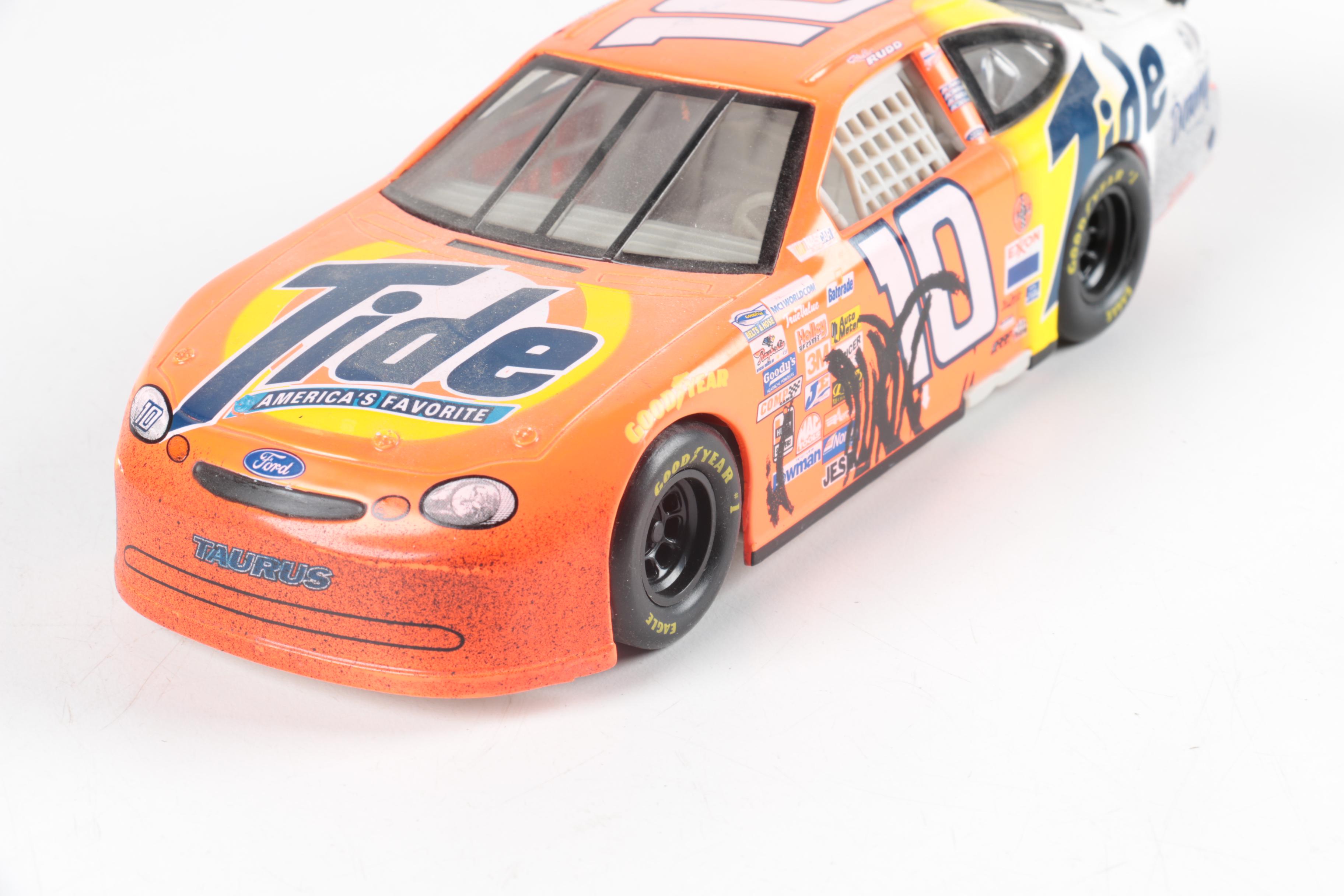 Seven NASCAR Replica Toy Cars