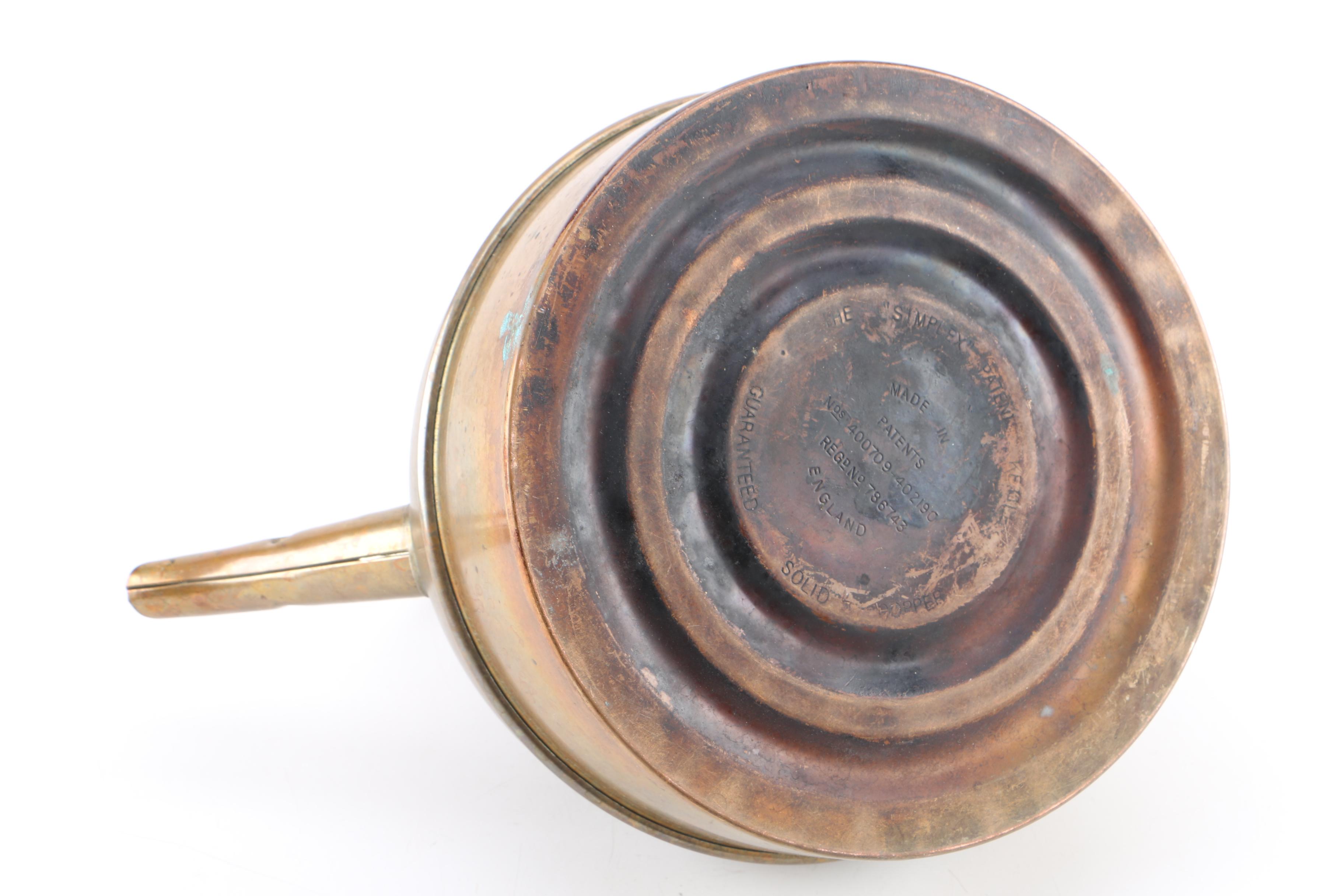 Traditional English Copper Simplex Tea Kettle