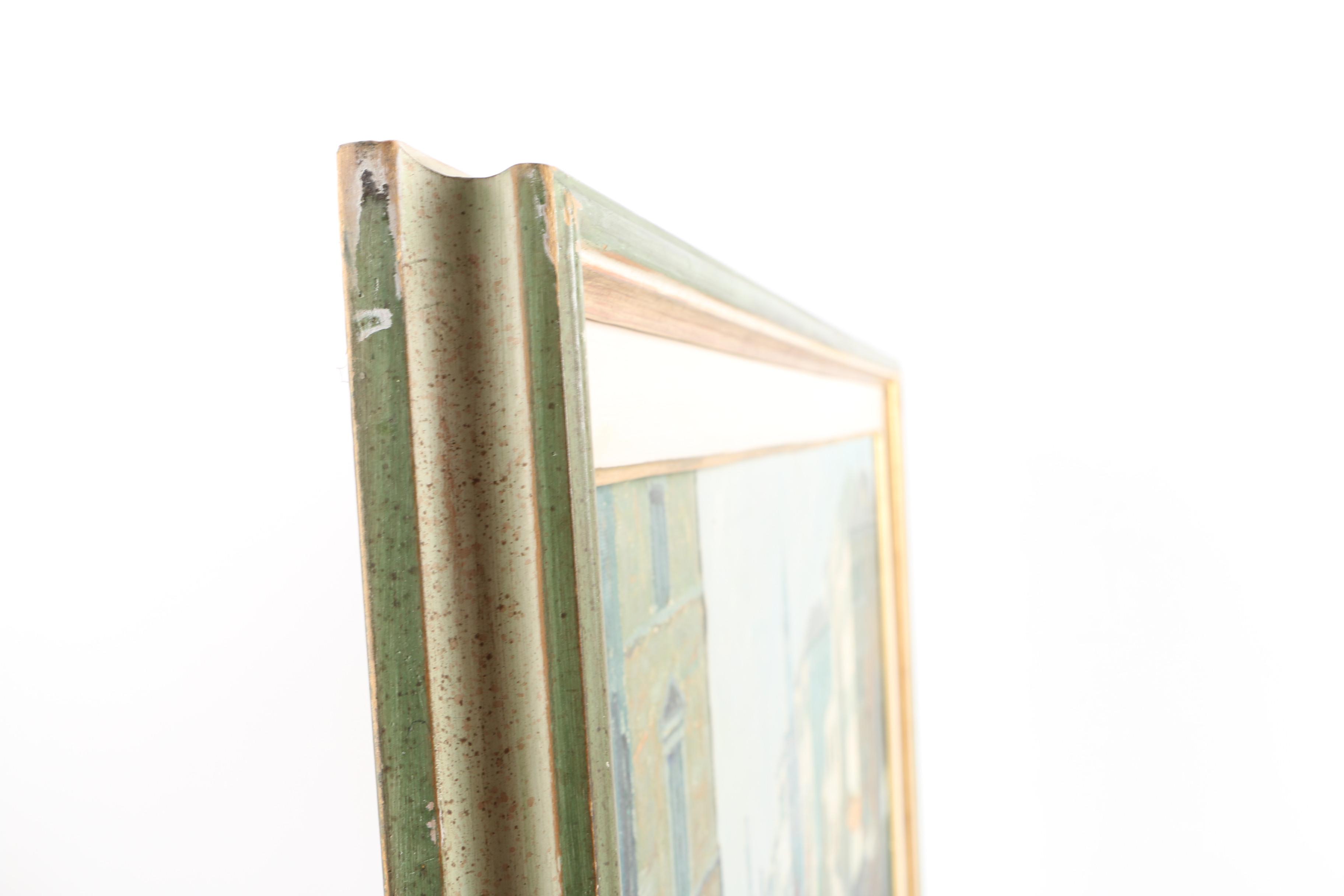 Oil Painting on Canvas Canal Scene