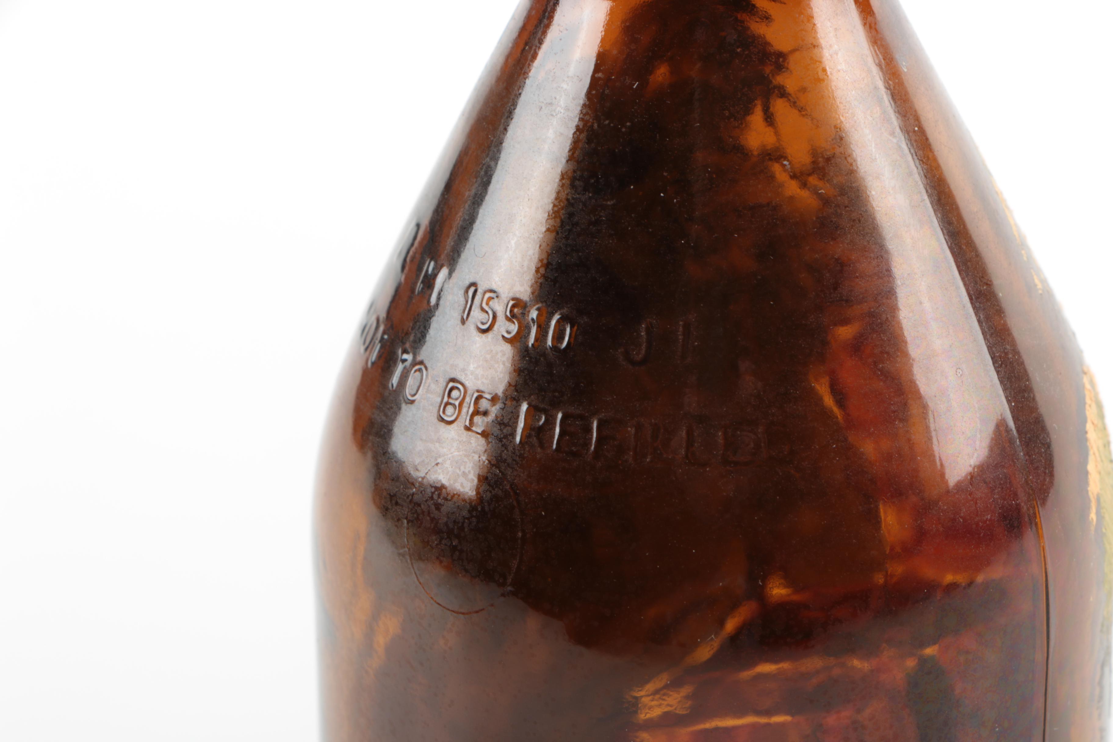 Vintage Hand Painted Glass Bottle