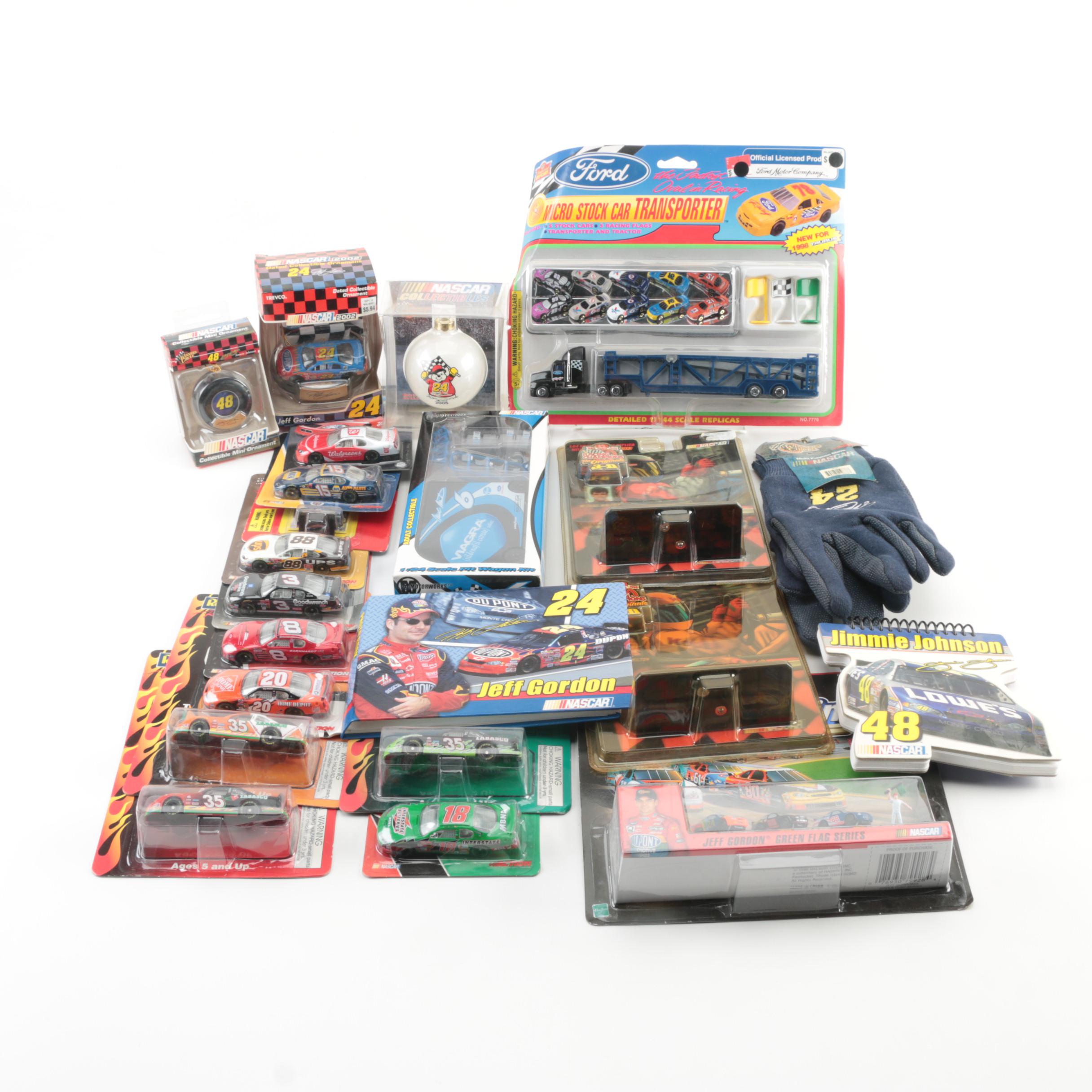 Assorted NASCAR Collectibles Including Die-Cast Replica Toy Cars