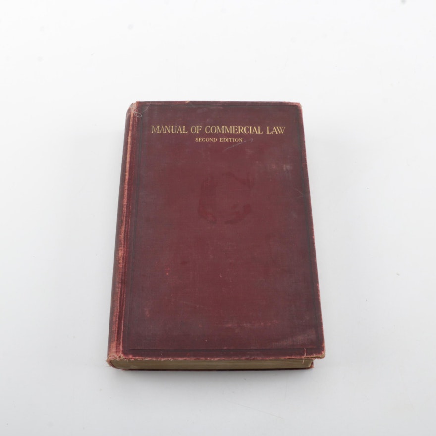 1913 Second Edition "Manual of Commercial Law" by Edward Spencer