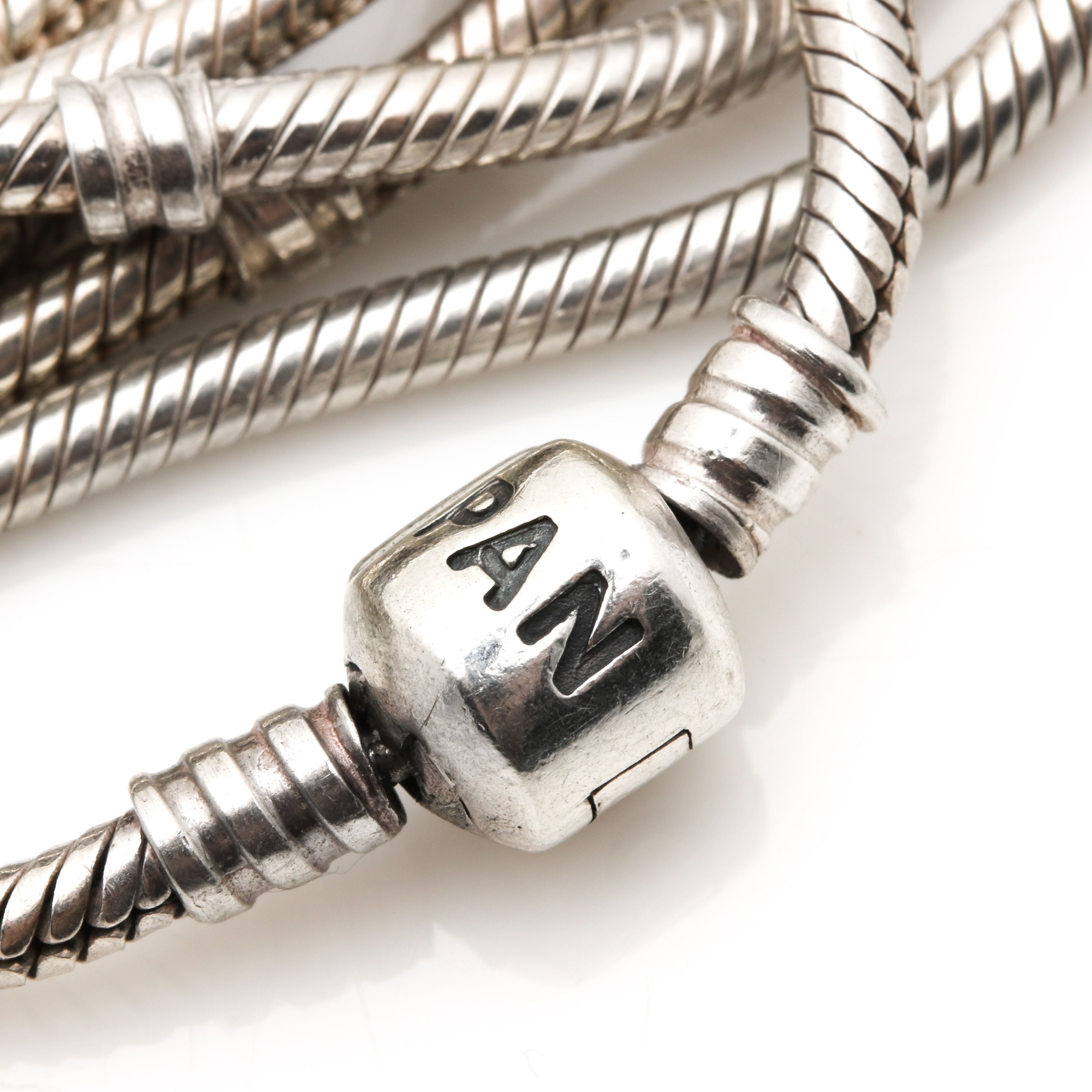 Assortment of Sterling Silver Pandora "Iconic" Clasp Bracelets