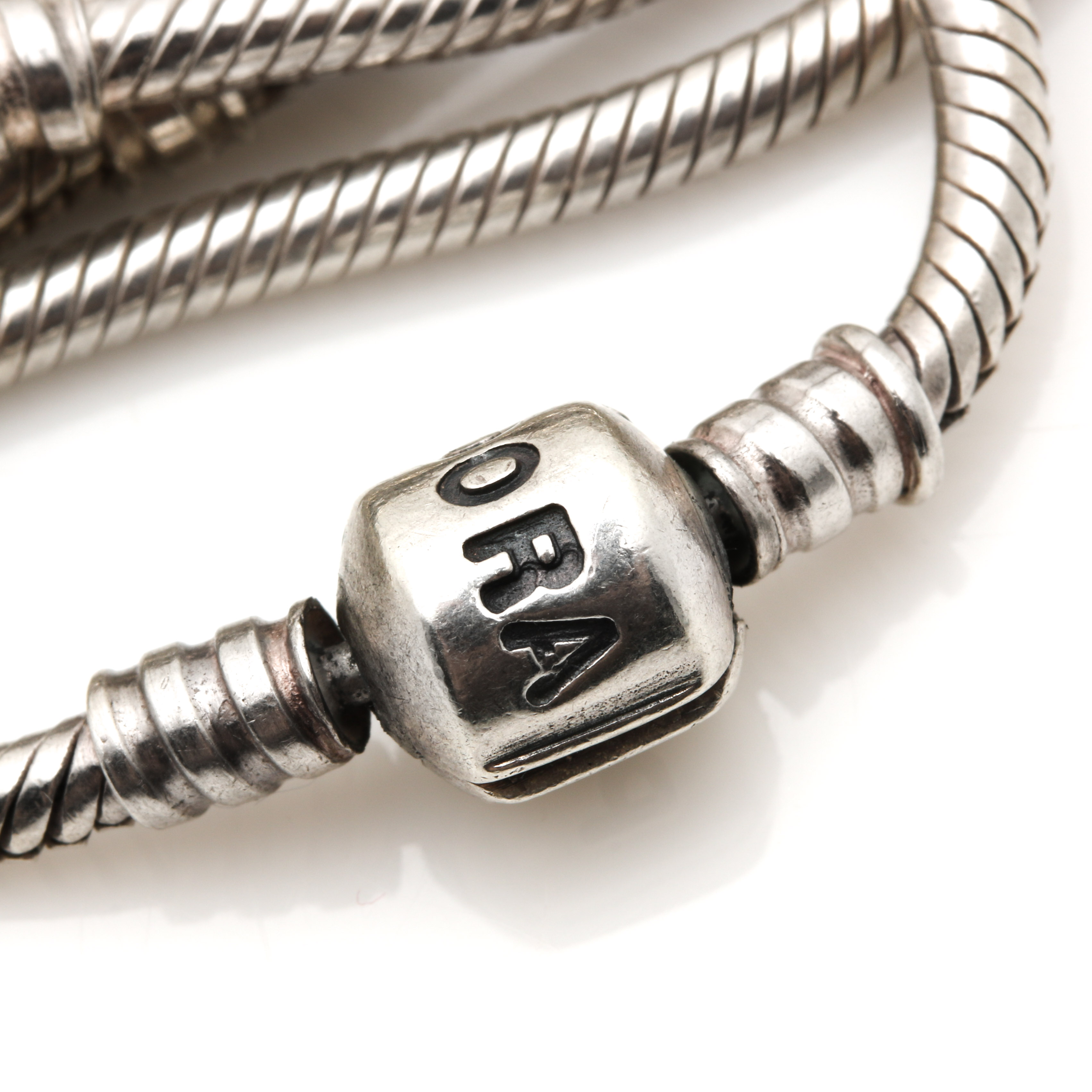 Assortment of Sterling Silver Pandora "Iconic" Clasp Bracelets