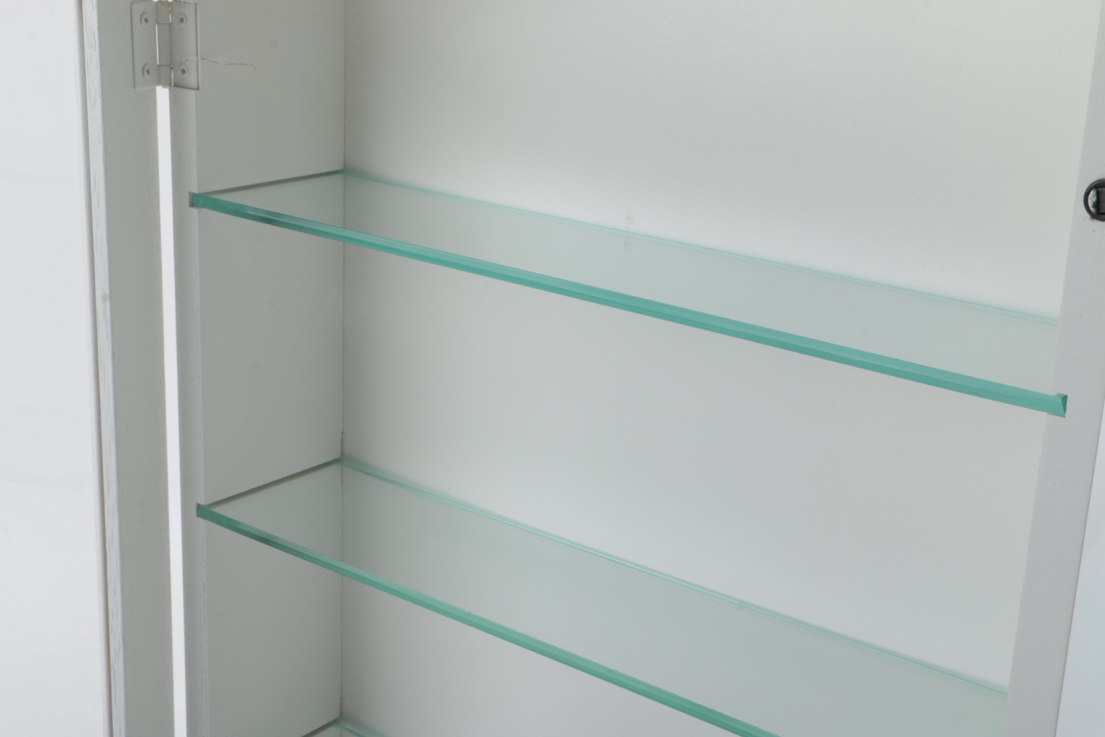 White Wood Curio Cabinet