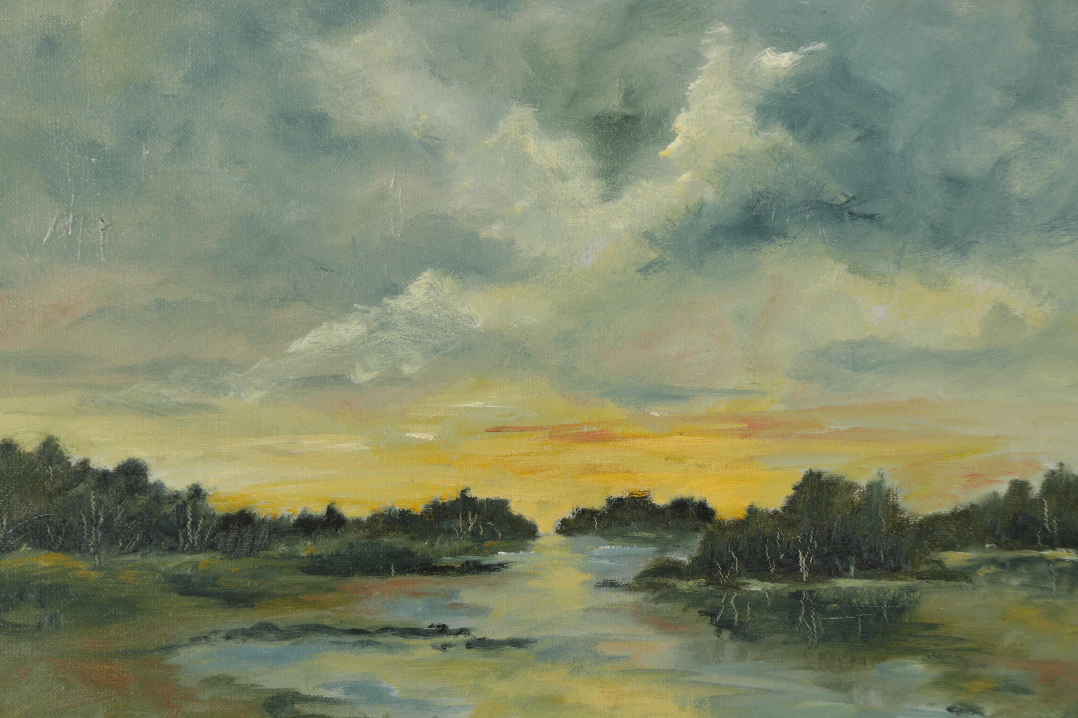 Lois A. Goldstone Oil Painting on Canvas Landscape