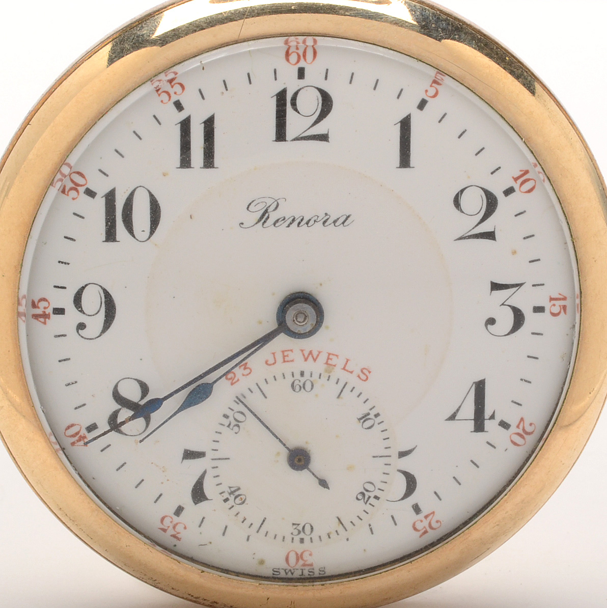 Renora Swiss Open-Face Pocket Watch