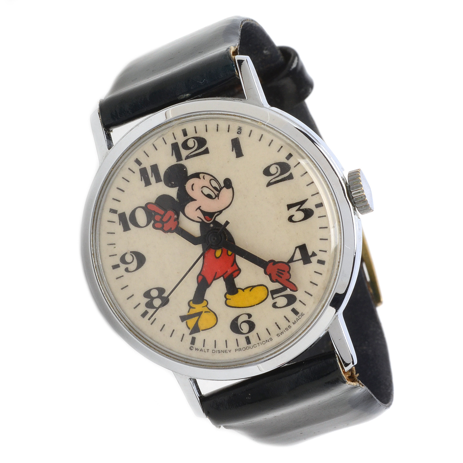 Vintage Silver Tone Mickey Mouse Watch