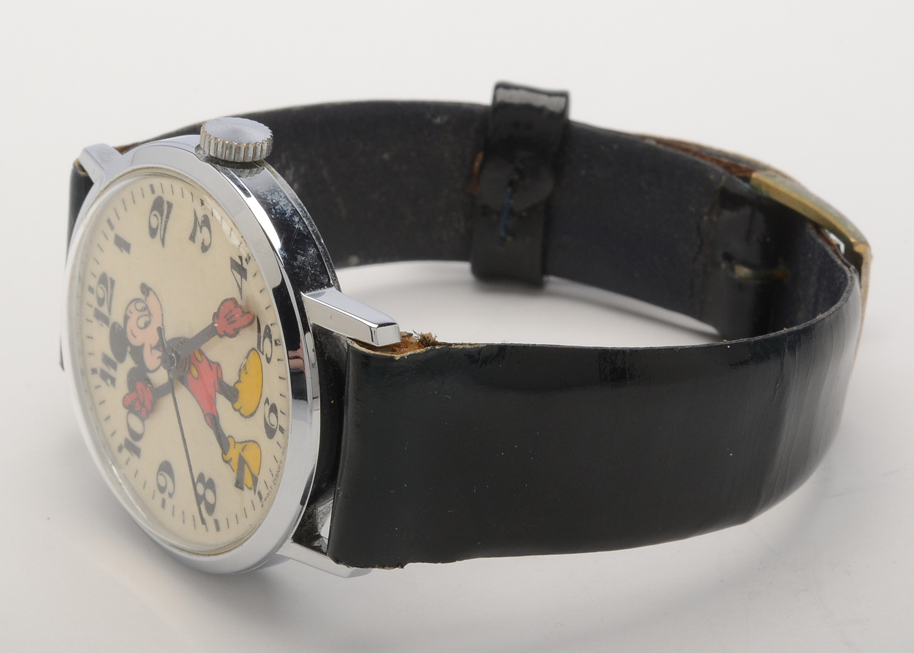 Vintage Silver Tone Mickey Mouse Watch