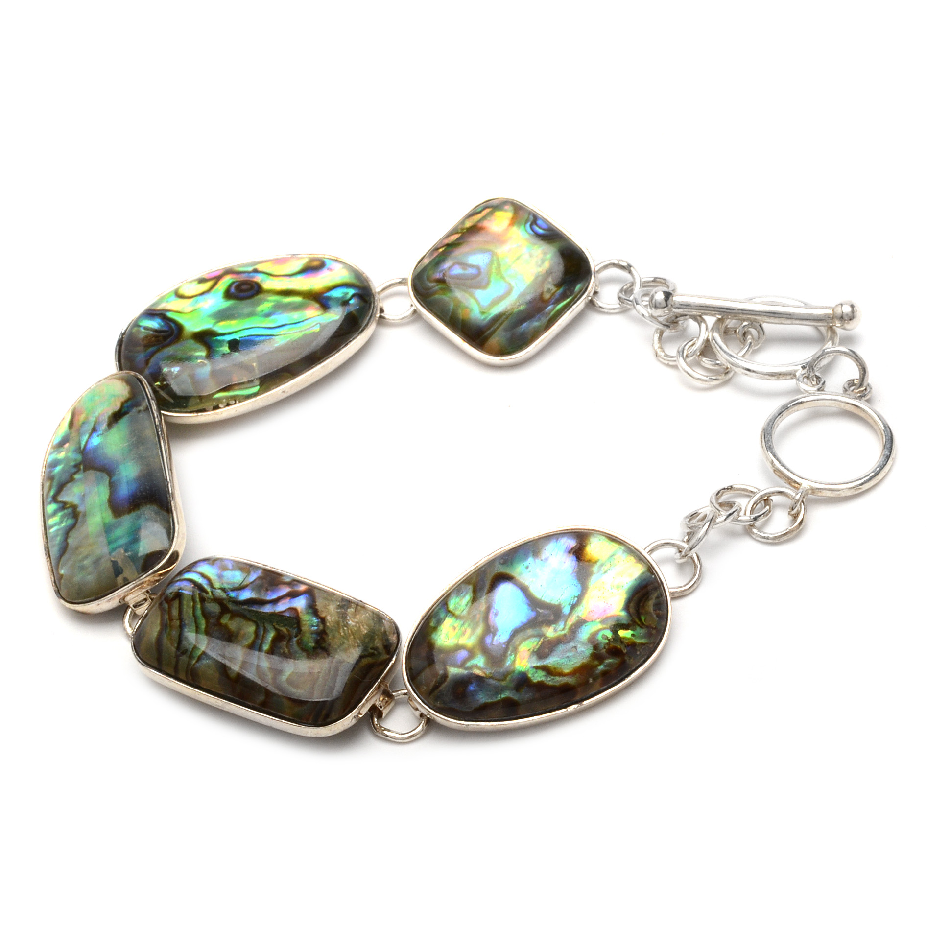 Sterling Silver and Abalone Bracelet