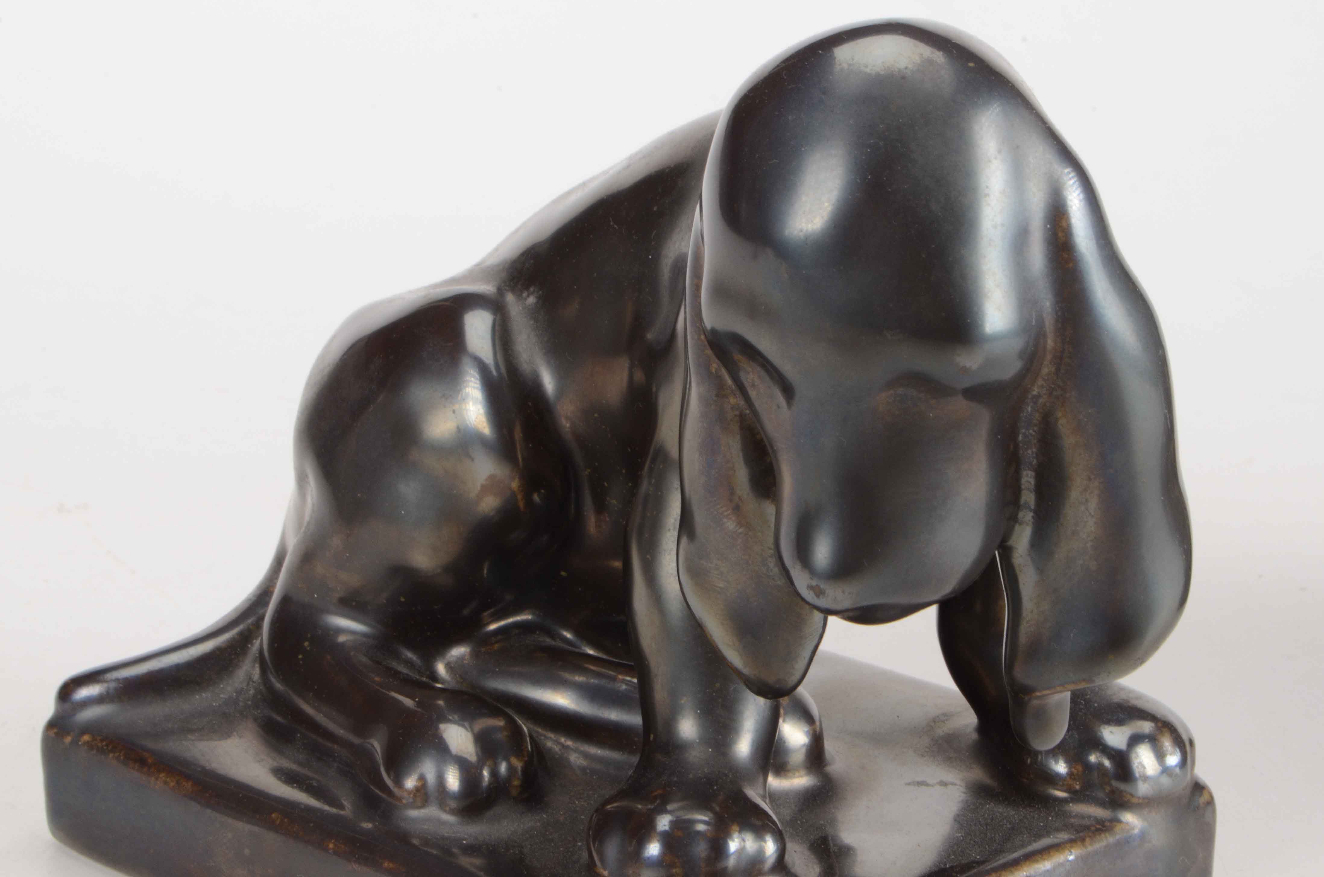 1933 Vintage Rookwood Basset Hound Bookends