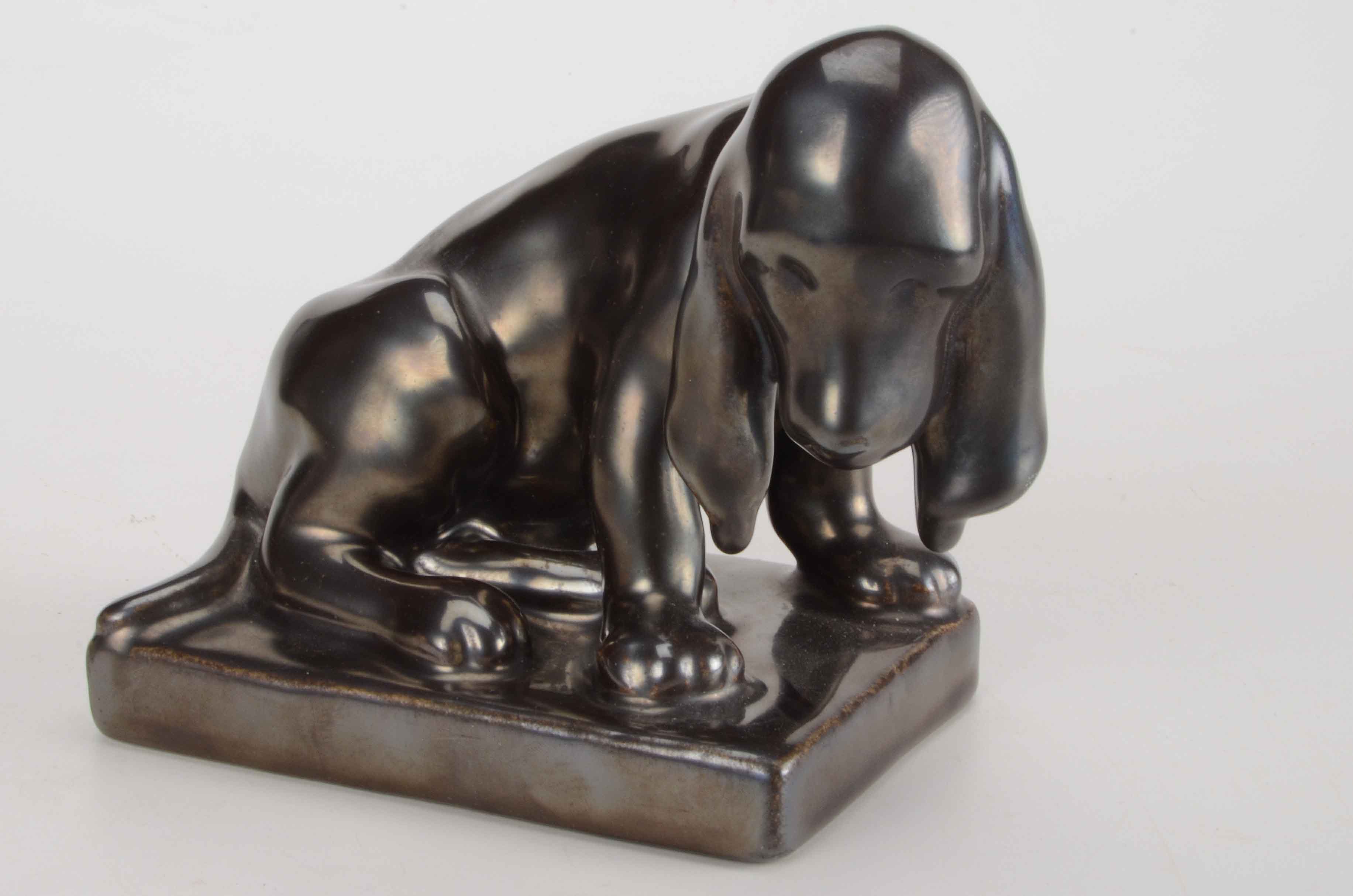 1933 Vintage Rookwood Basset Hound Bookends