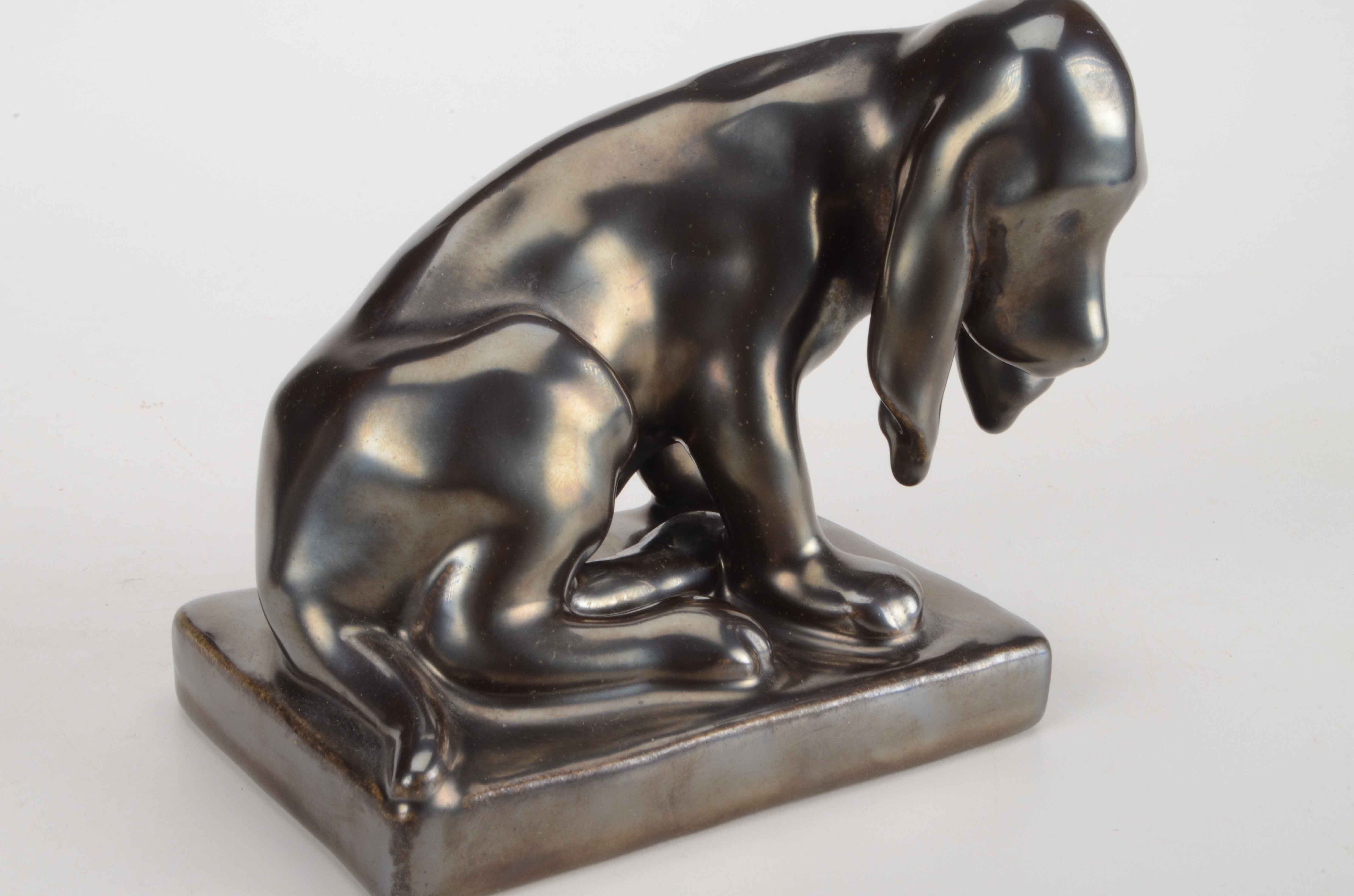 1933 Vintage Rookwood Basset Hound Bookends