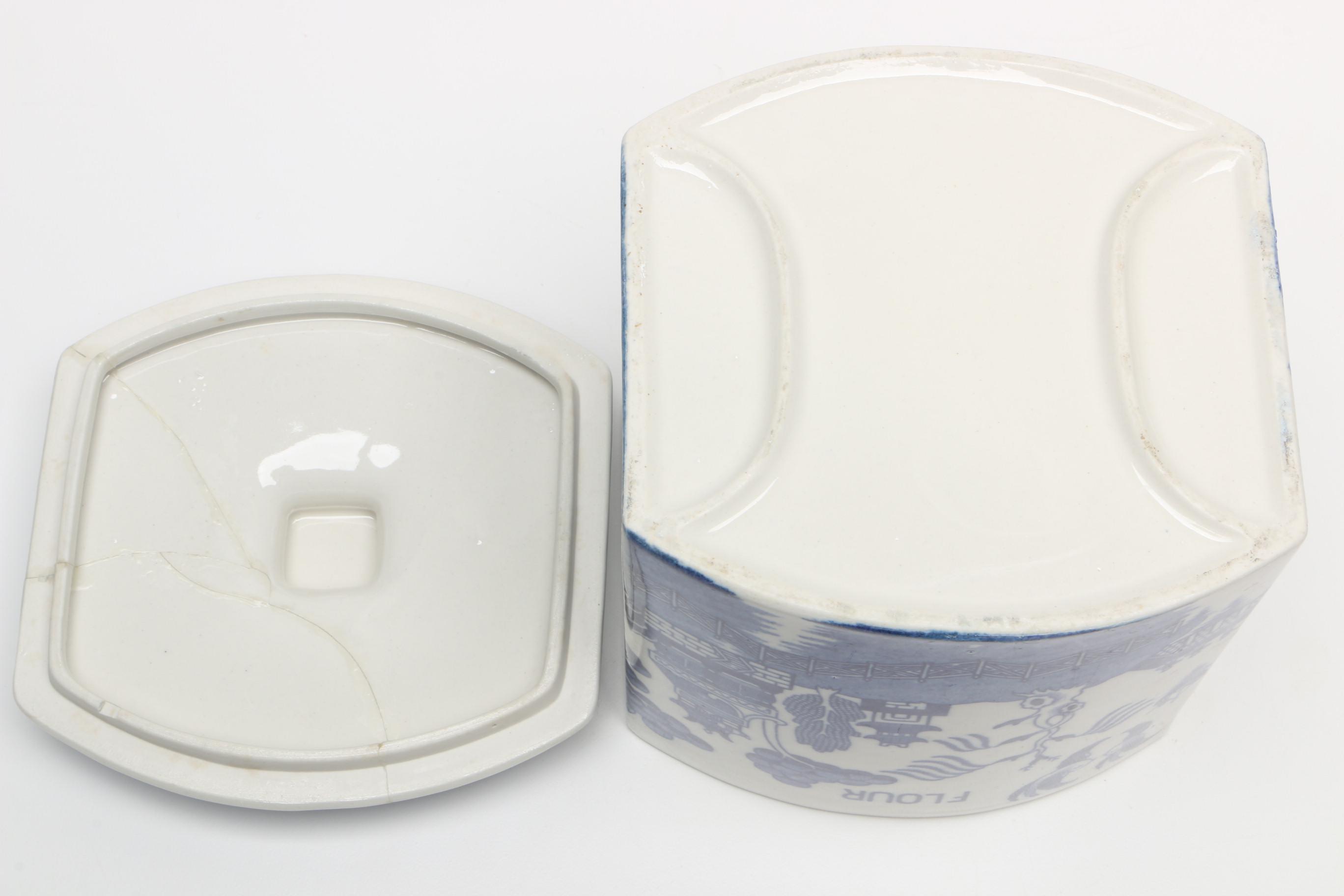 Blue Willow Ceramic Canister Set