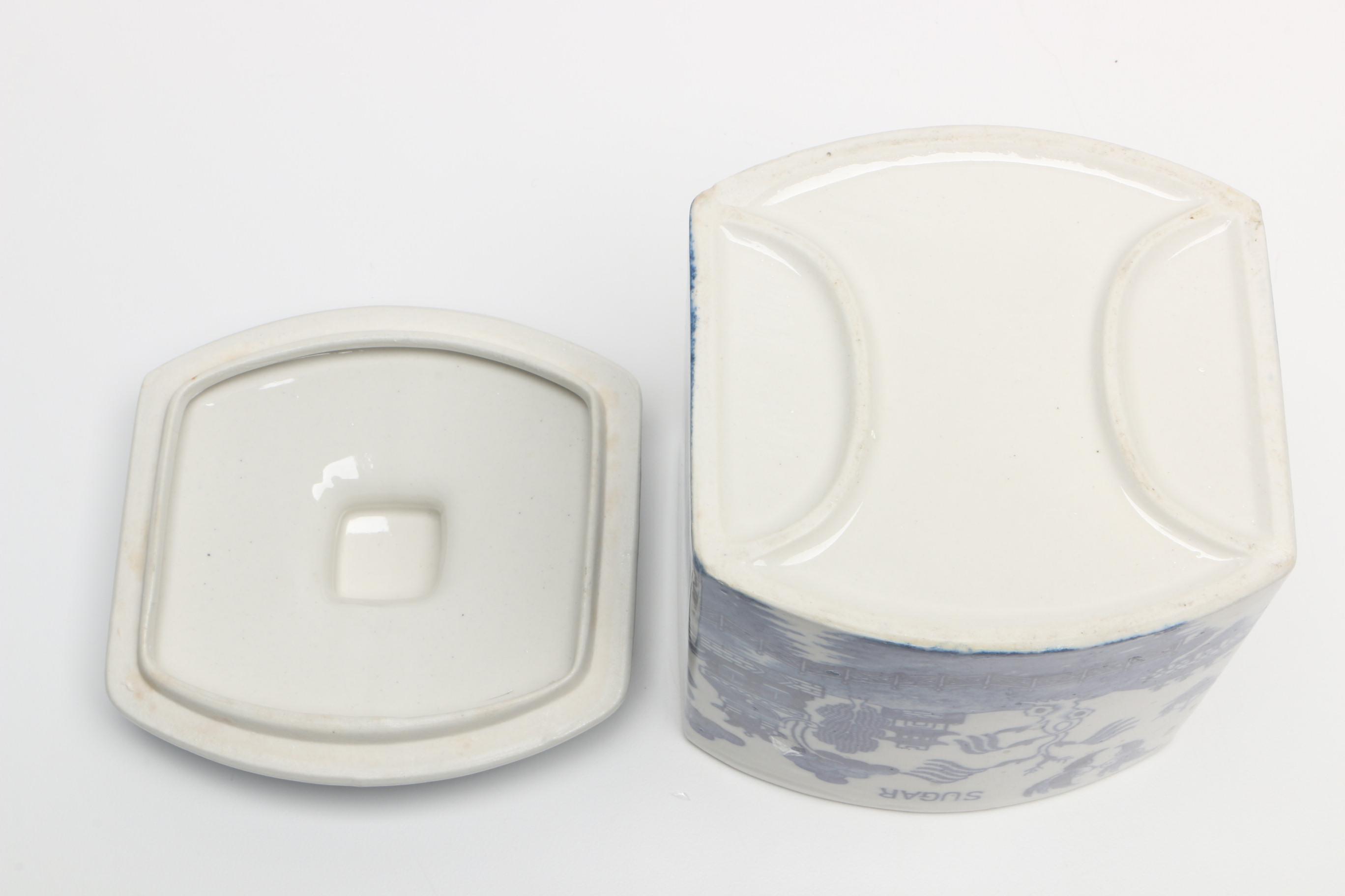 Blue Willow Ceramic Canister Set