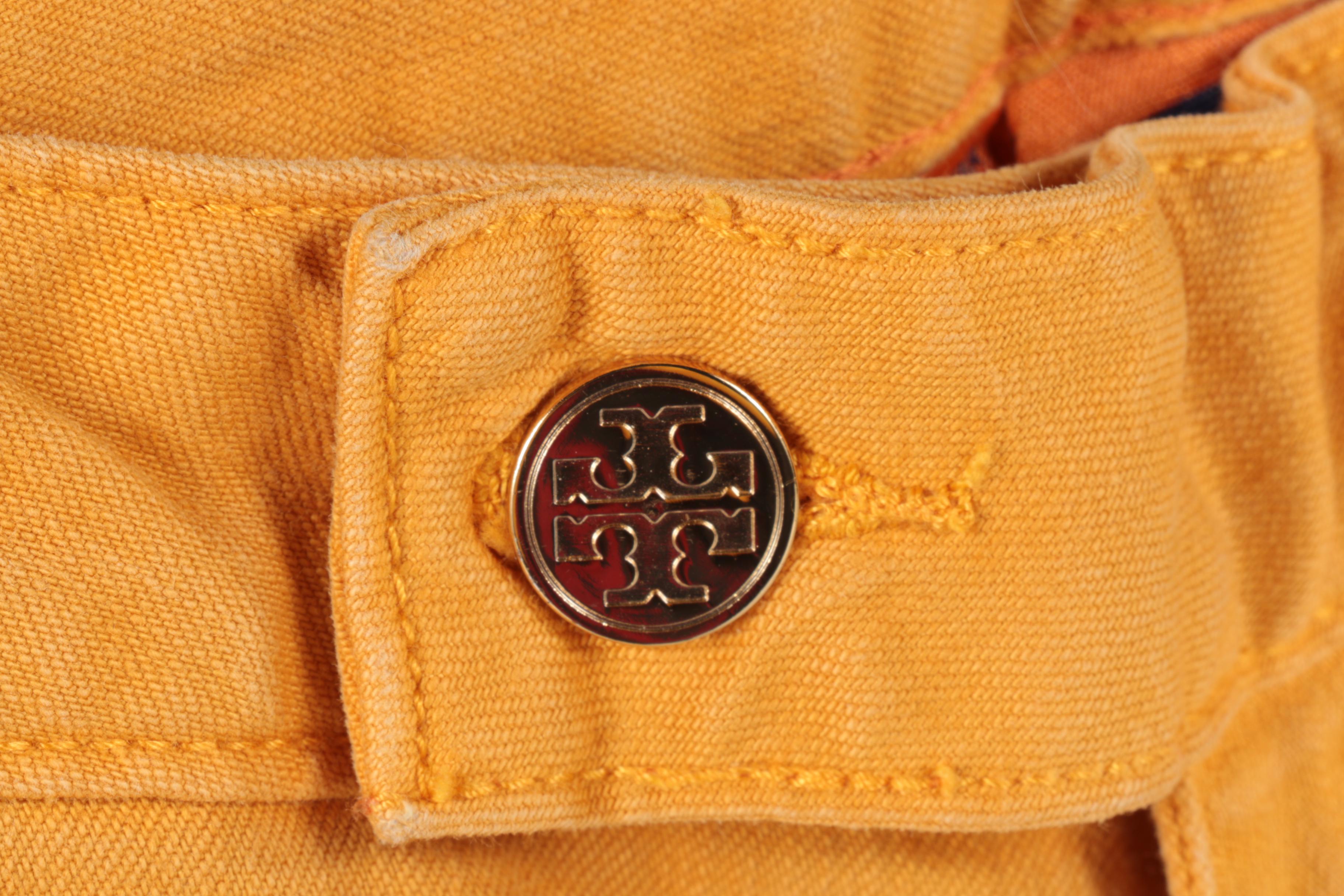 Women's Tory Burch Yellow and White Pants