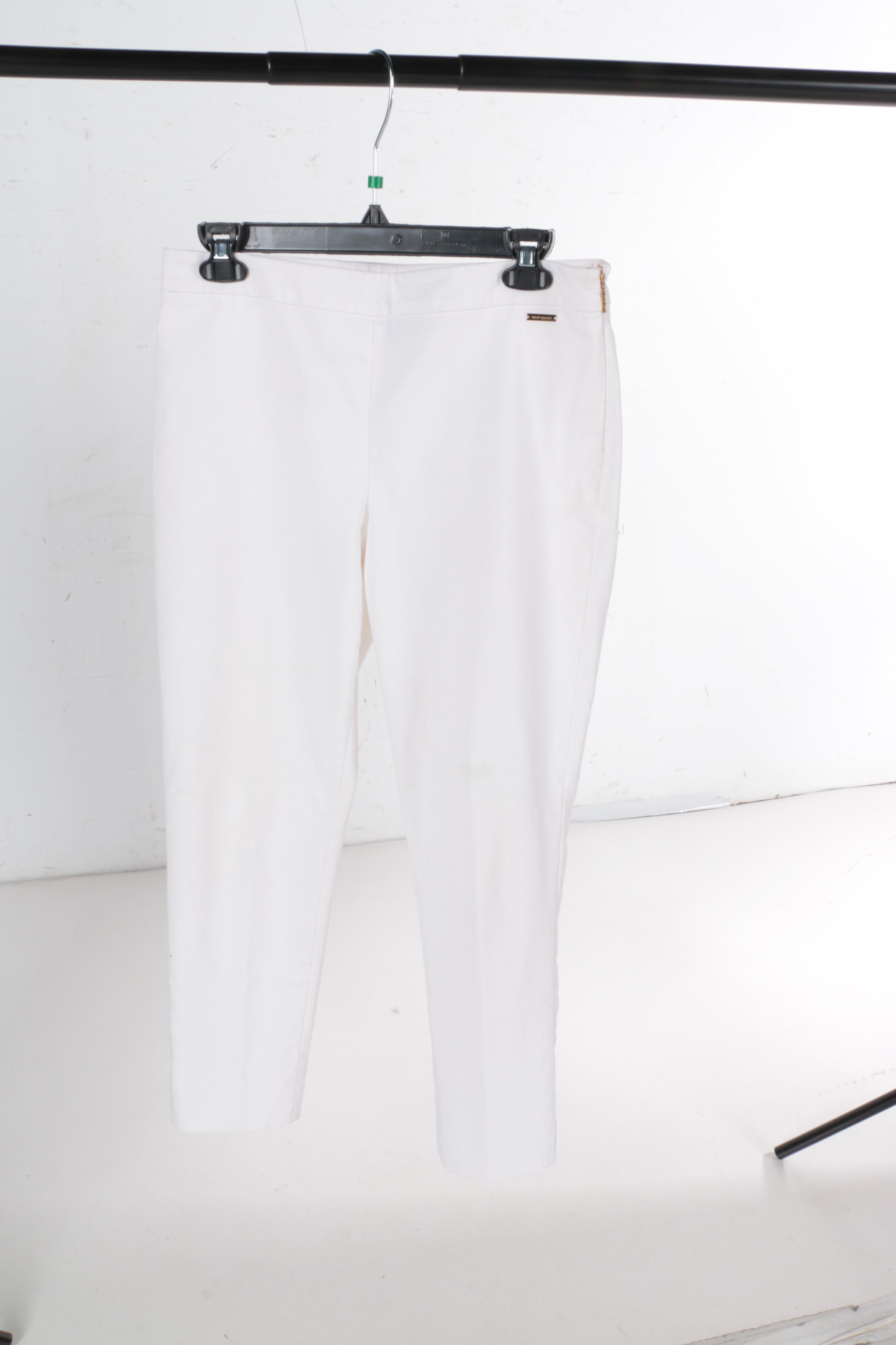 Women's Tory Burch Yellow and White Pants