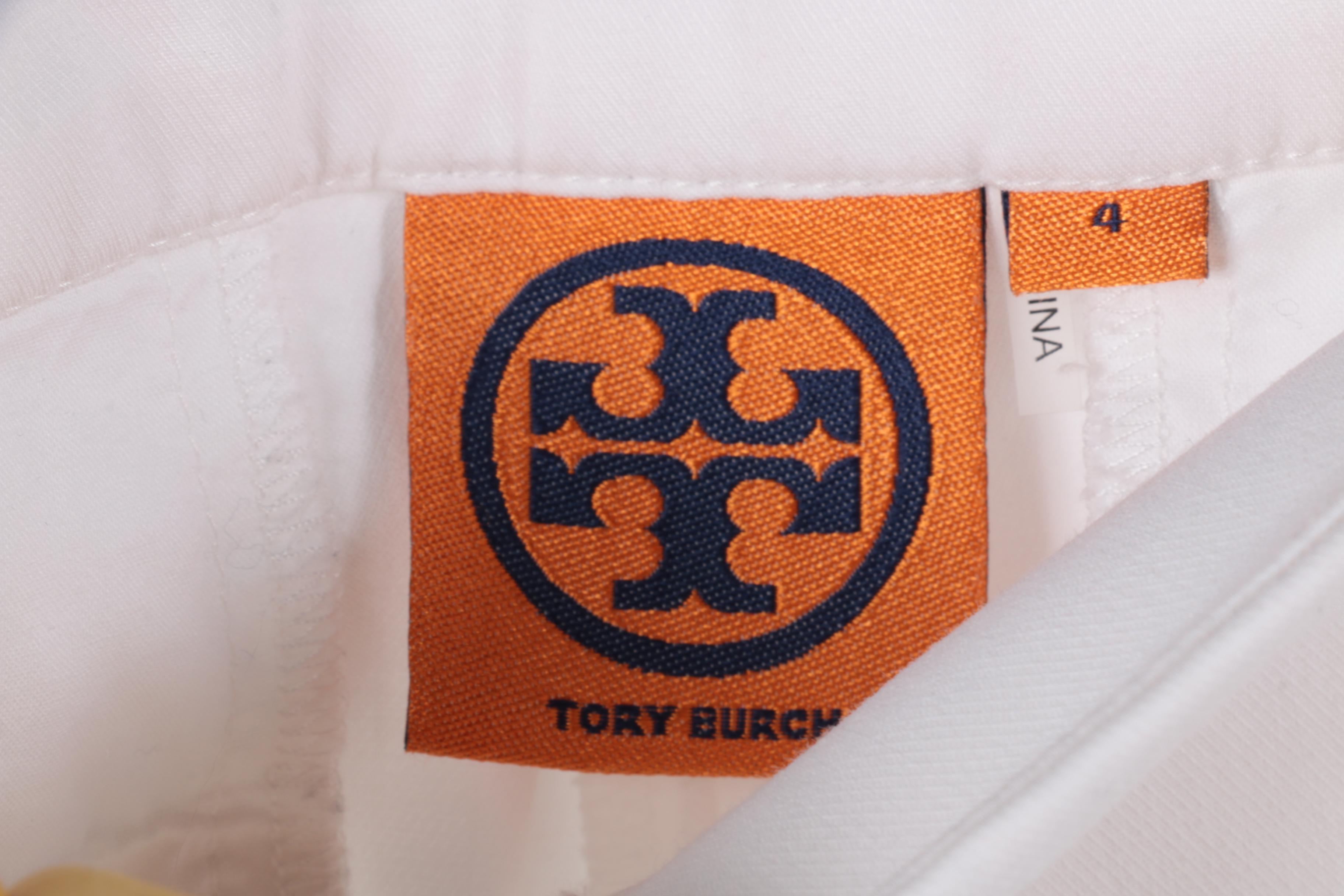 Women's Tory Burch Yellow and White Pants