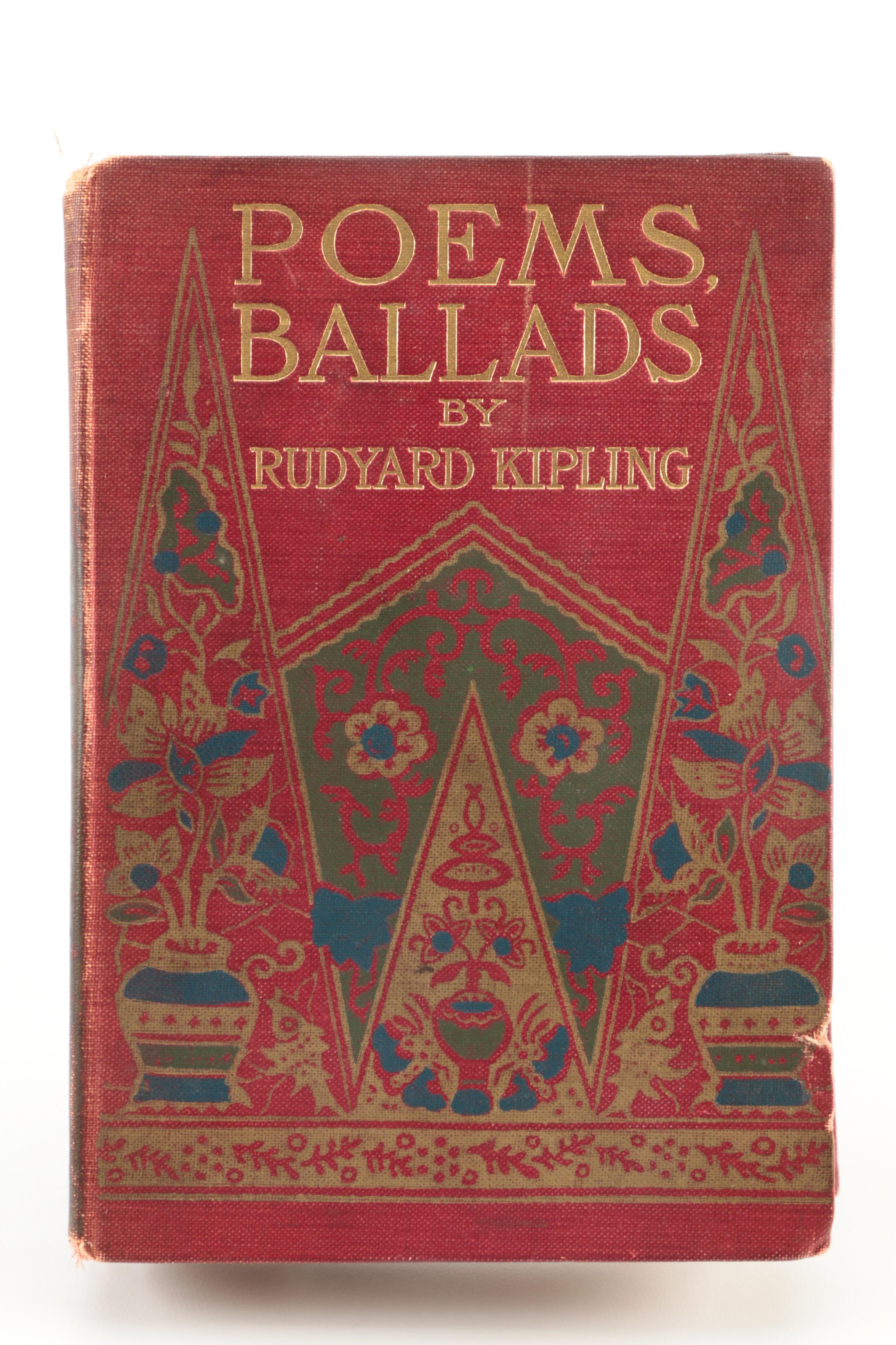 1890s Poetical Works featuring John Keats and Henry Wadsworth Longfellow