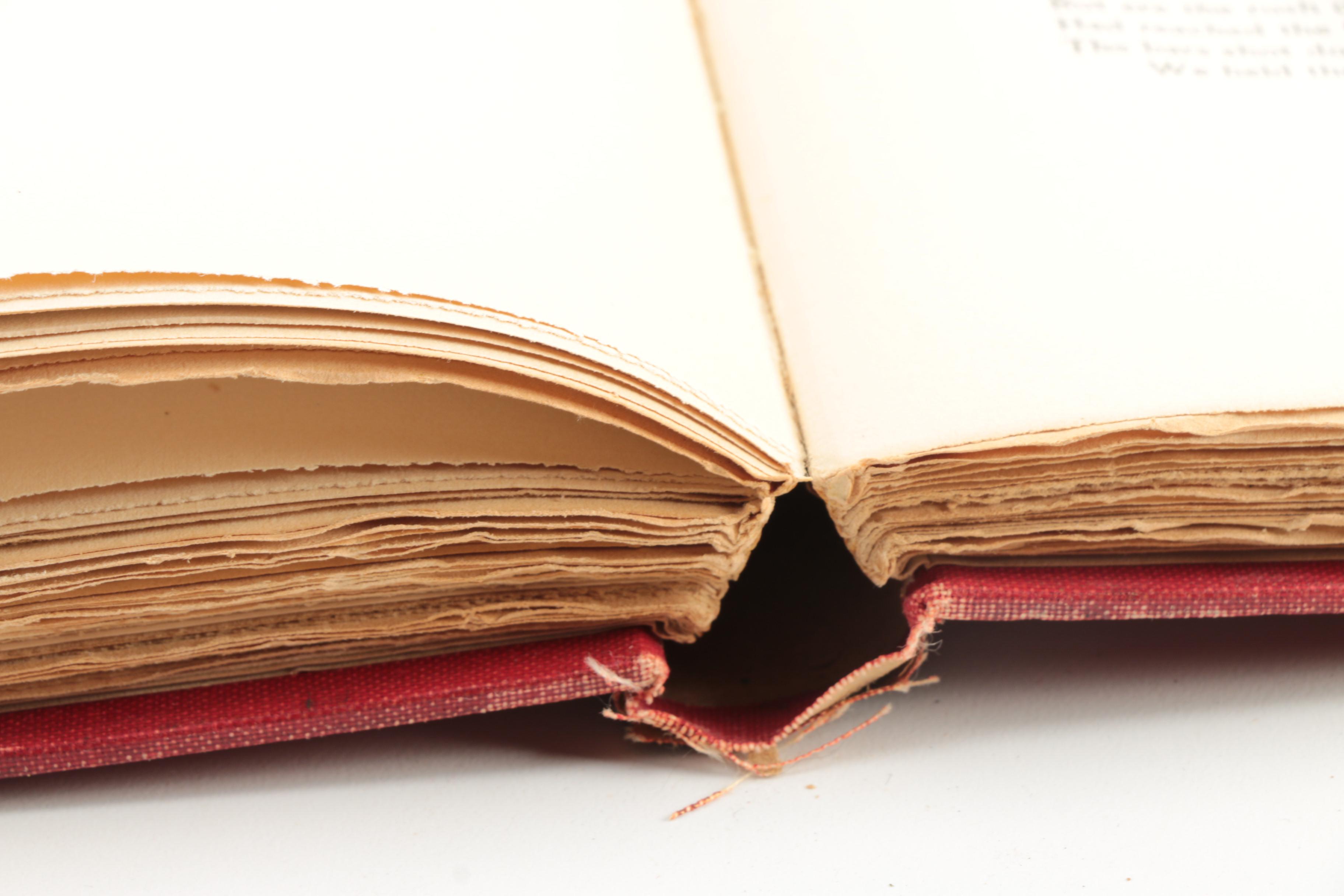 1890s Poetical Works featuring John Keats and Henry Wadsworth Longfellow