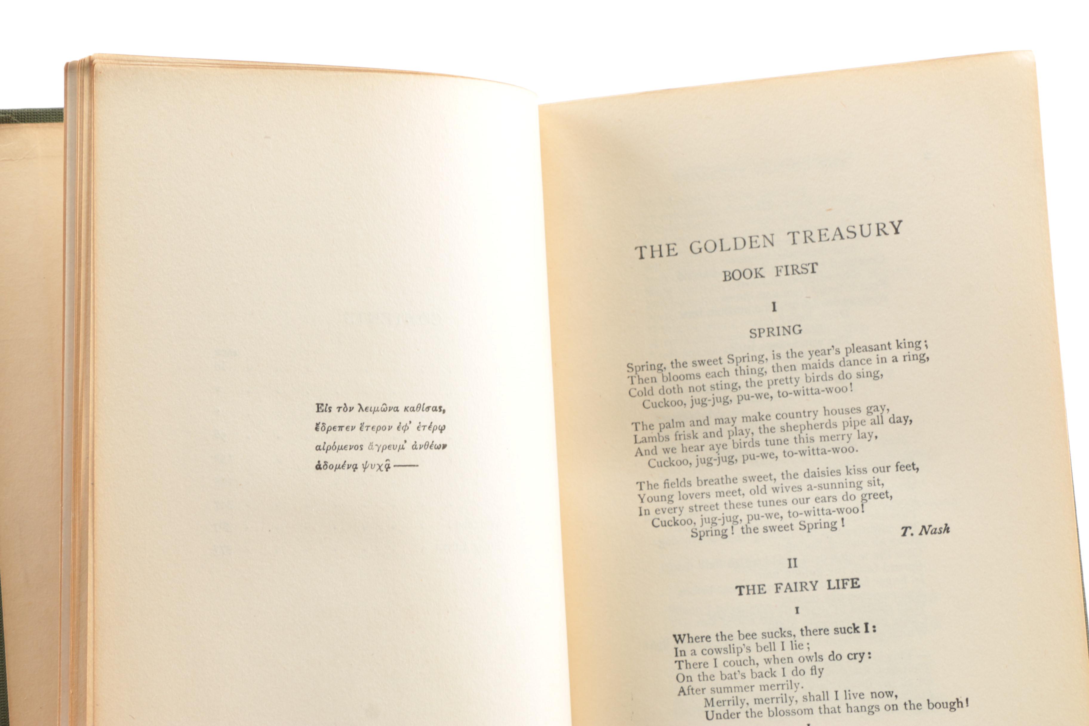 1890s Poetical Works featuring John Keats and Henry Wadsworth Longfellow