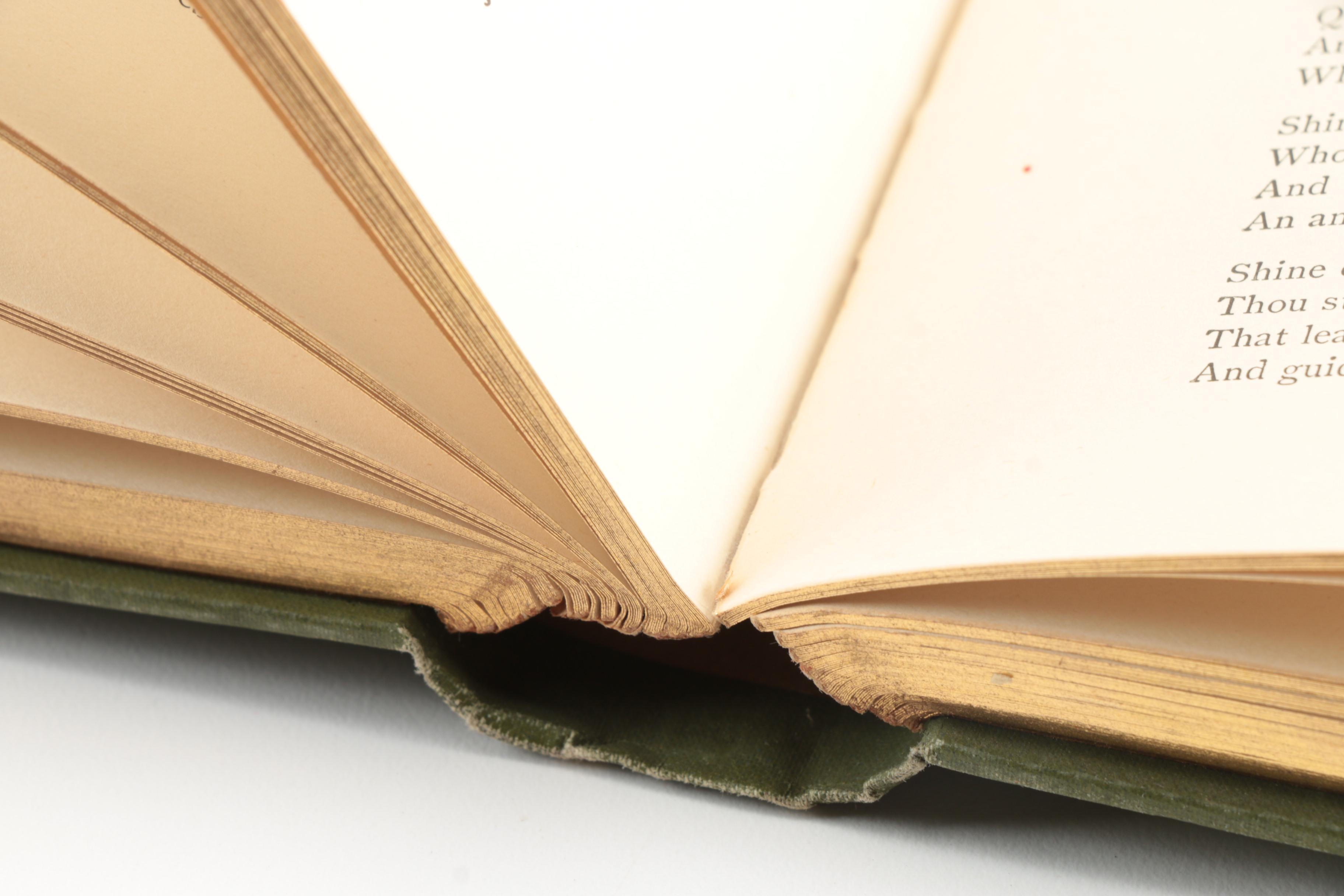 1890s Poetical Works featuring John Keats and Henry Wadsworth Longfellow