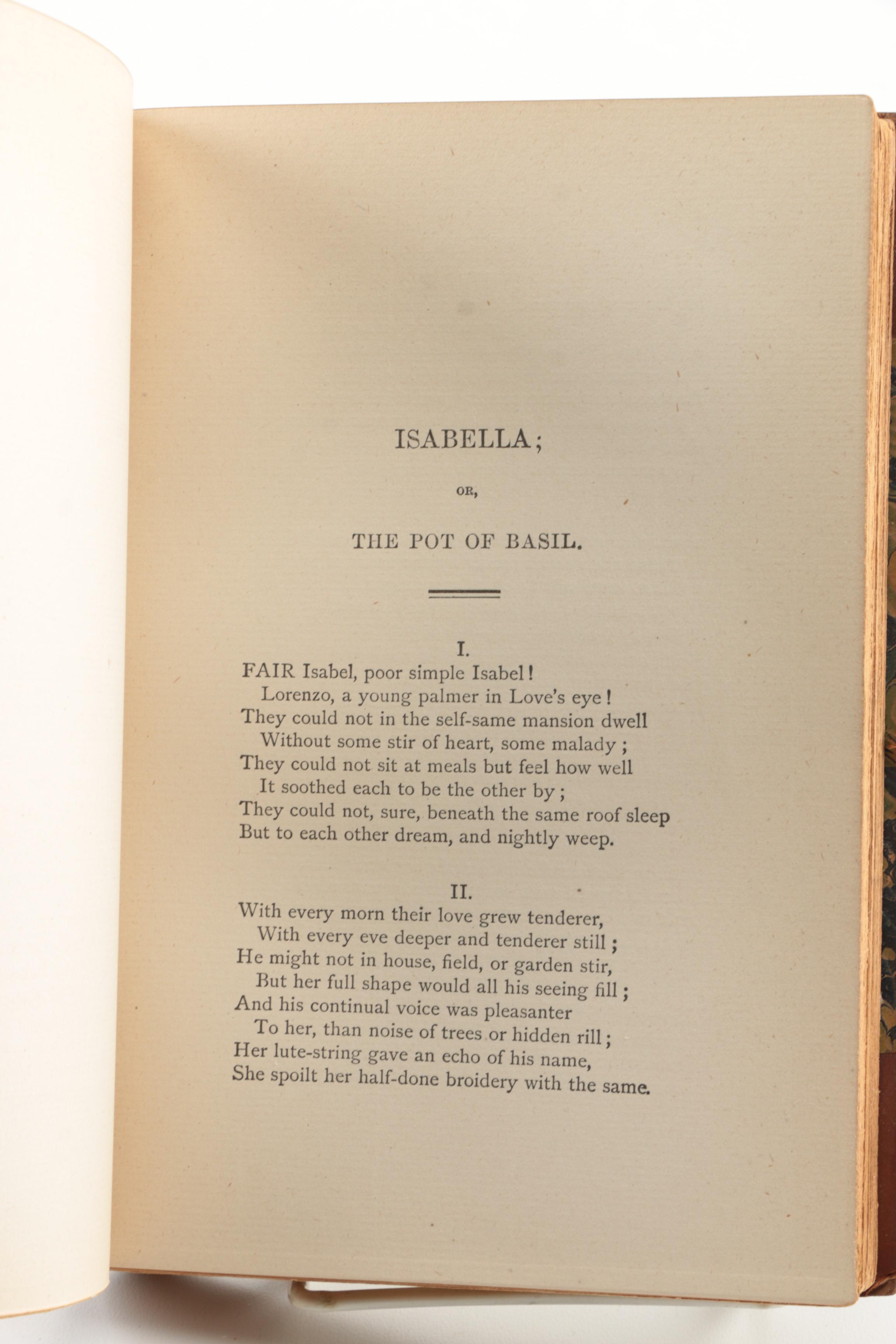 1890s Poetical Works featuring John Keats and Henry Wadsworth Longfellow