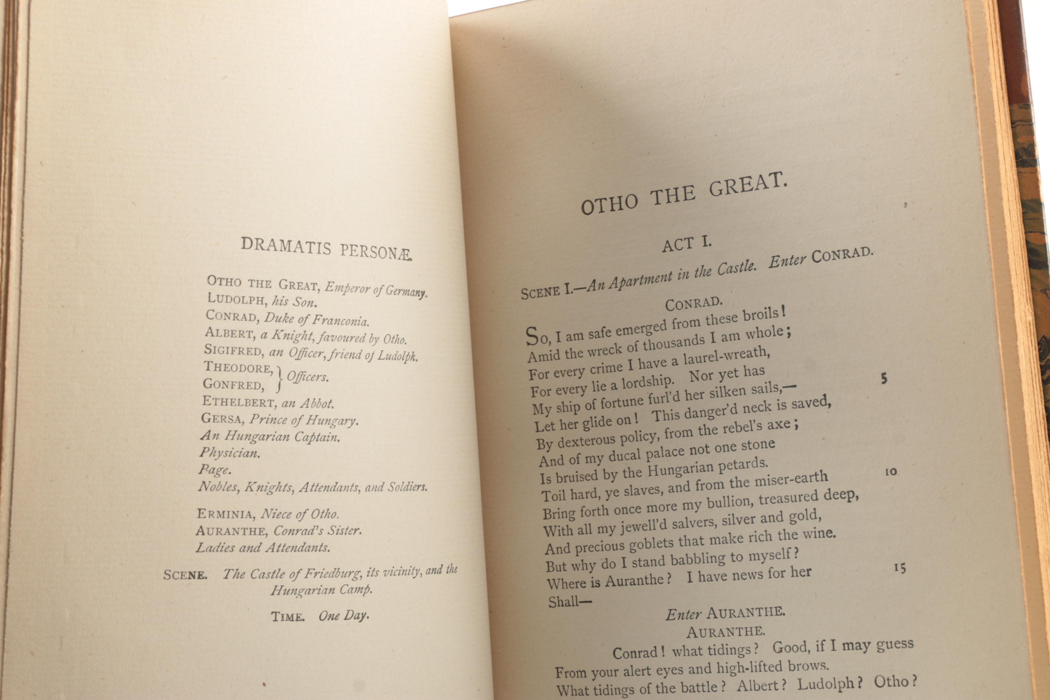 1890s Poetical Works featuring John Keats and Henry Wadsworth Longfellow