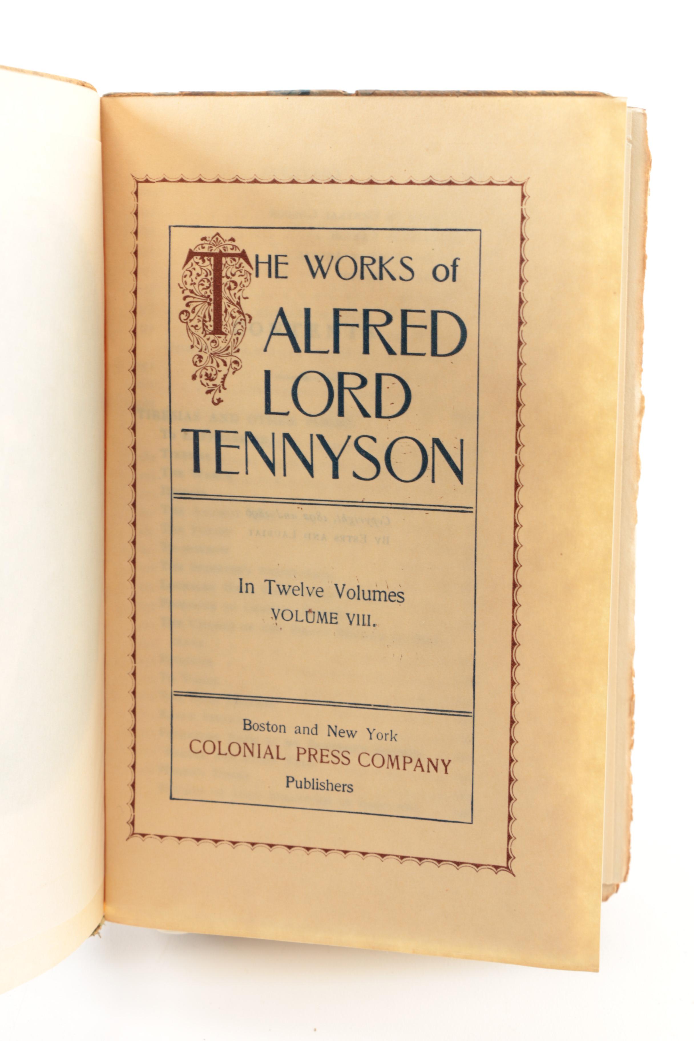 1890s Poetical Works featuring John Keats and Henry Wadsworth Longfellow