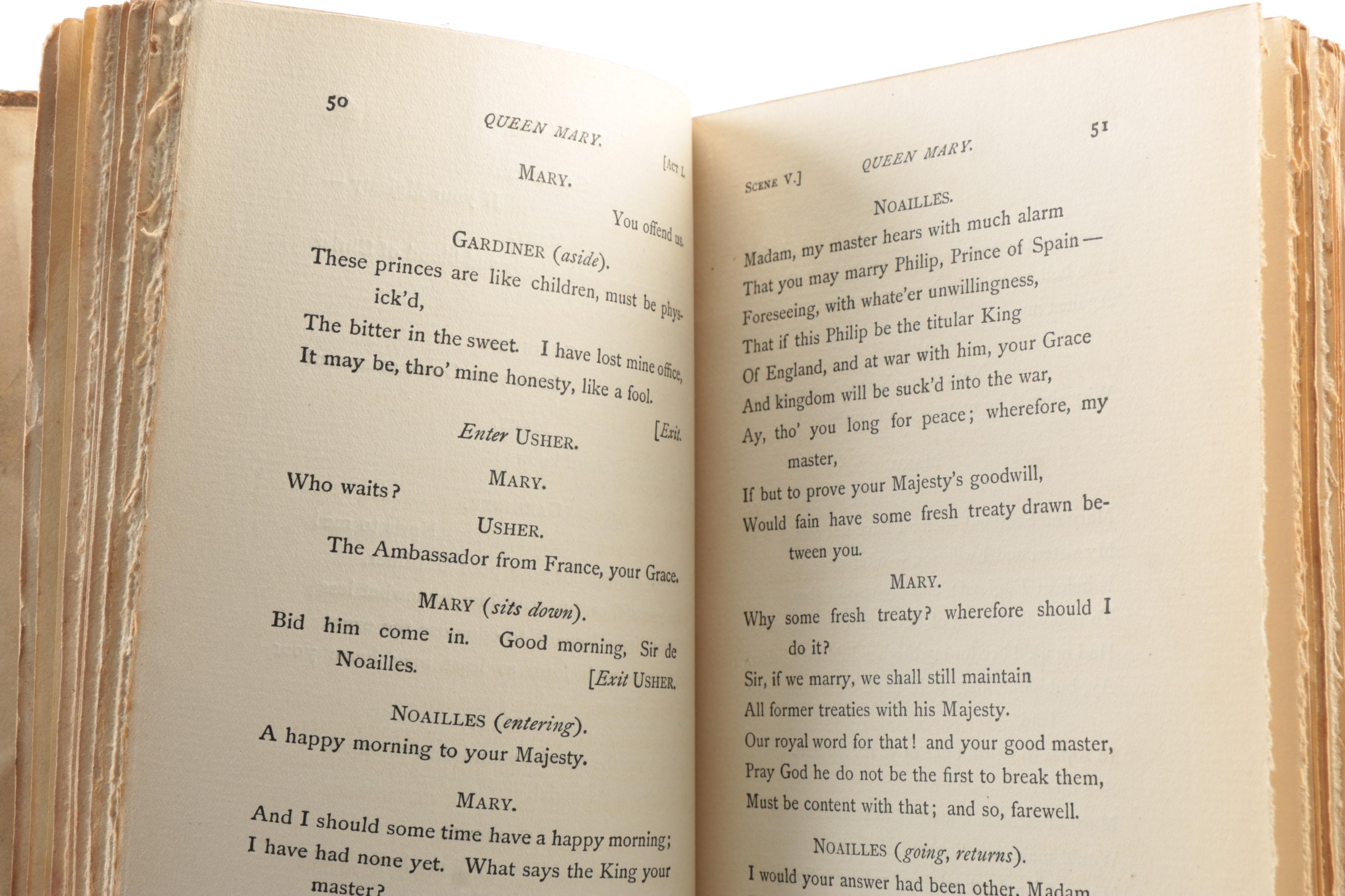 1890s Poetical Works featuring John Keats and Henry Wadsworth Longfellow