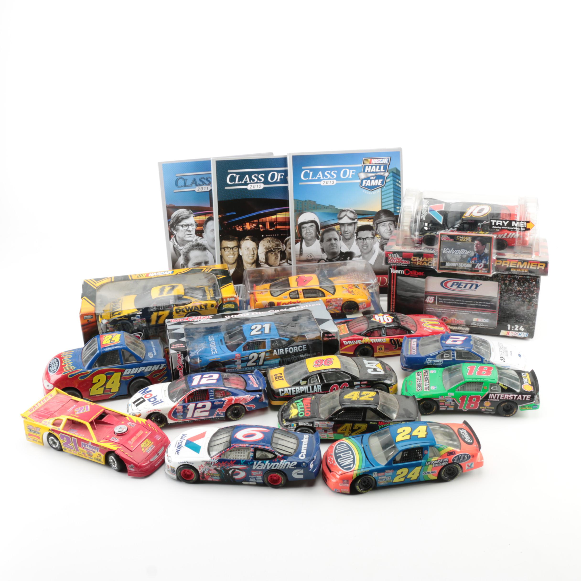 NASCAR Hall-Of-Fame Guides and Model Cars