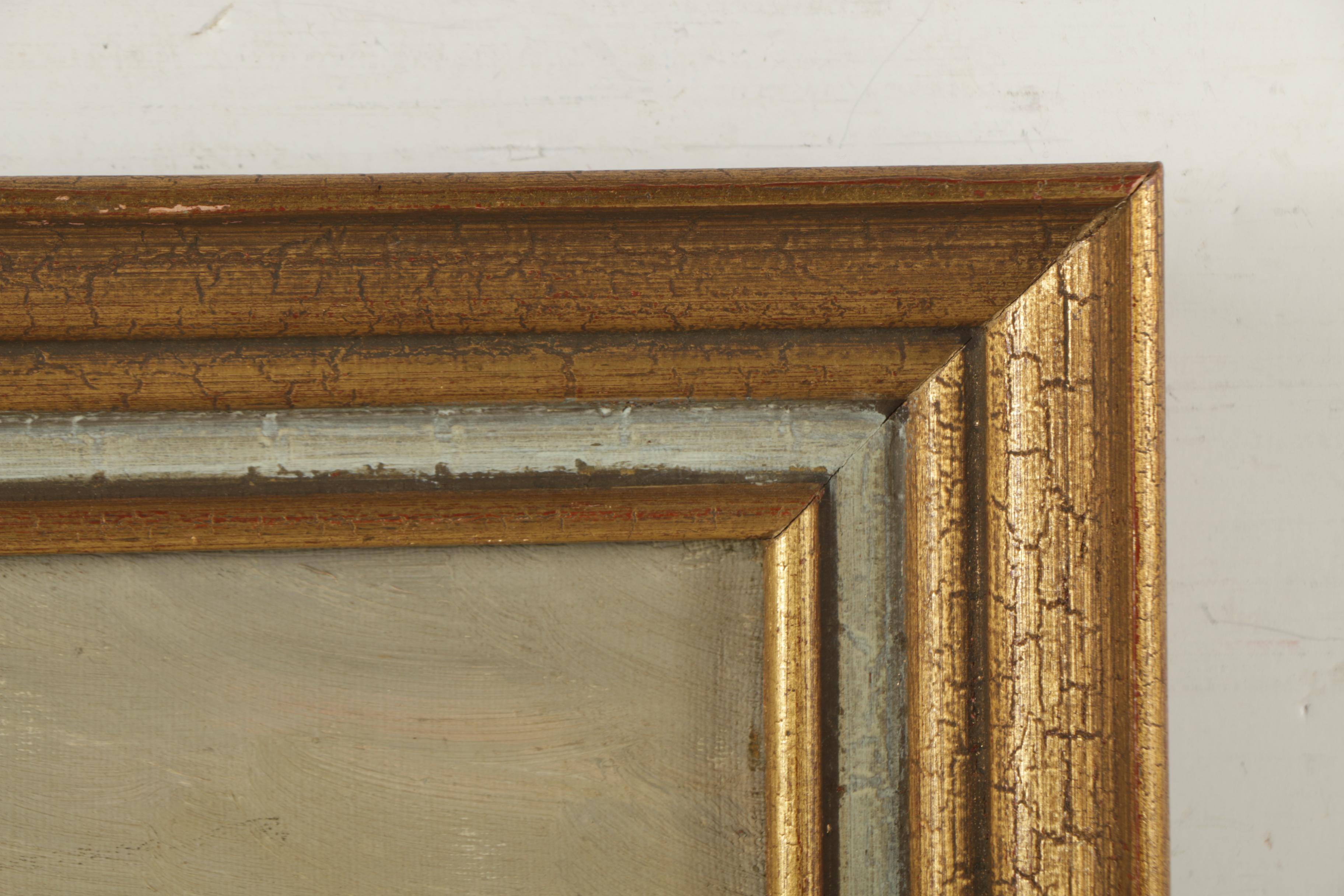 H. Sanders Oil Painting on Canvas Coastal Scene