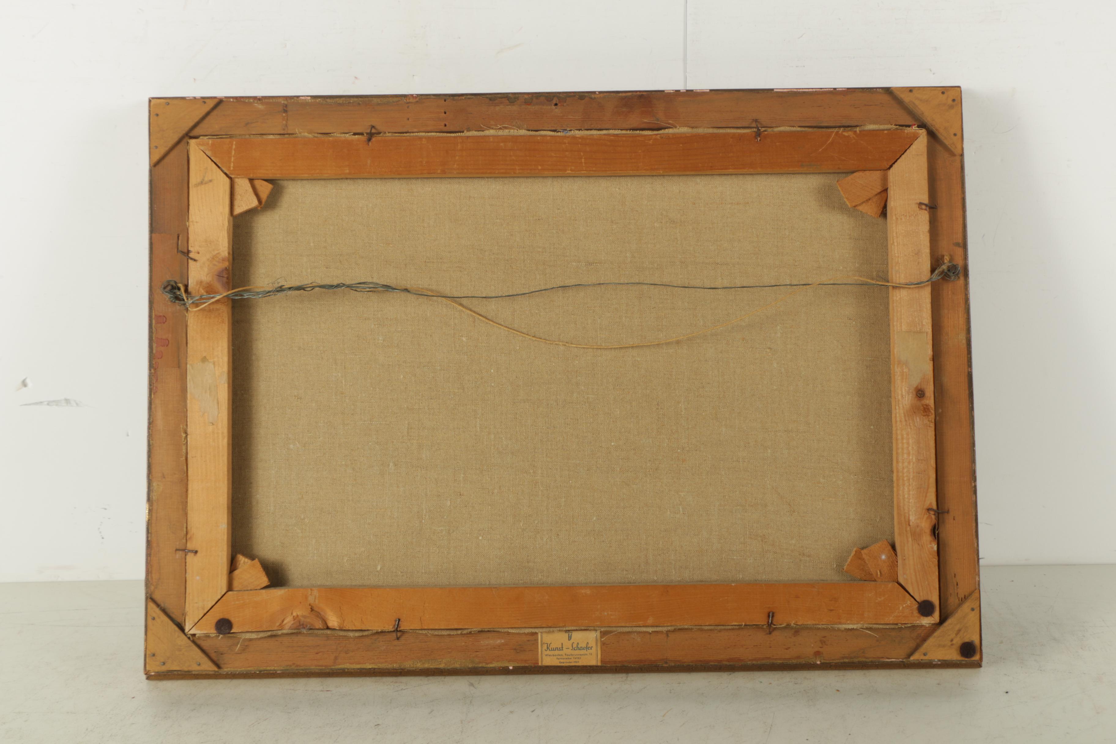 H. Sanders Oil Painting on Canvas Coastal Scene