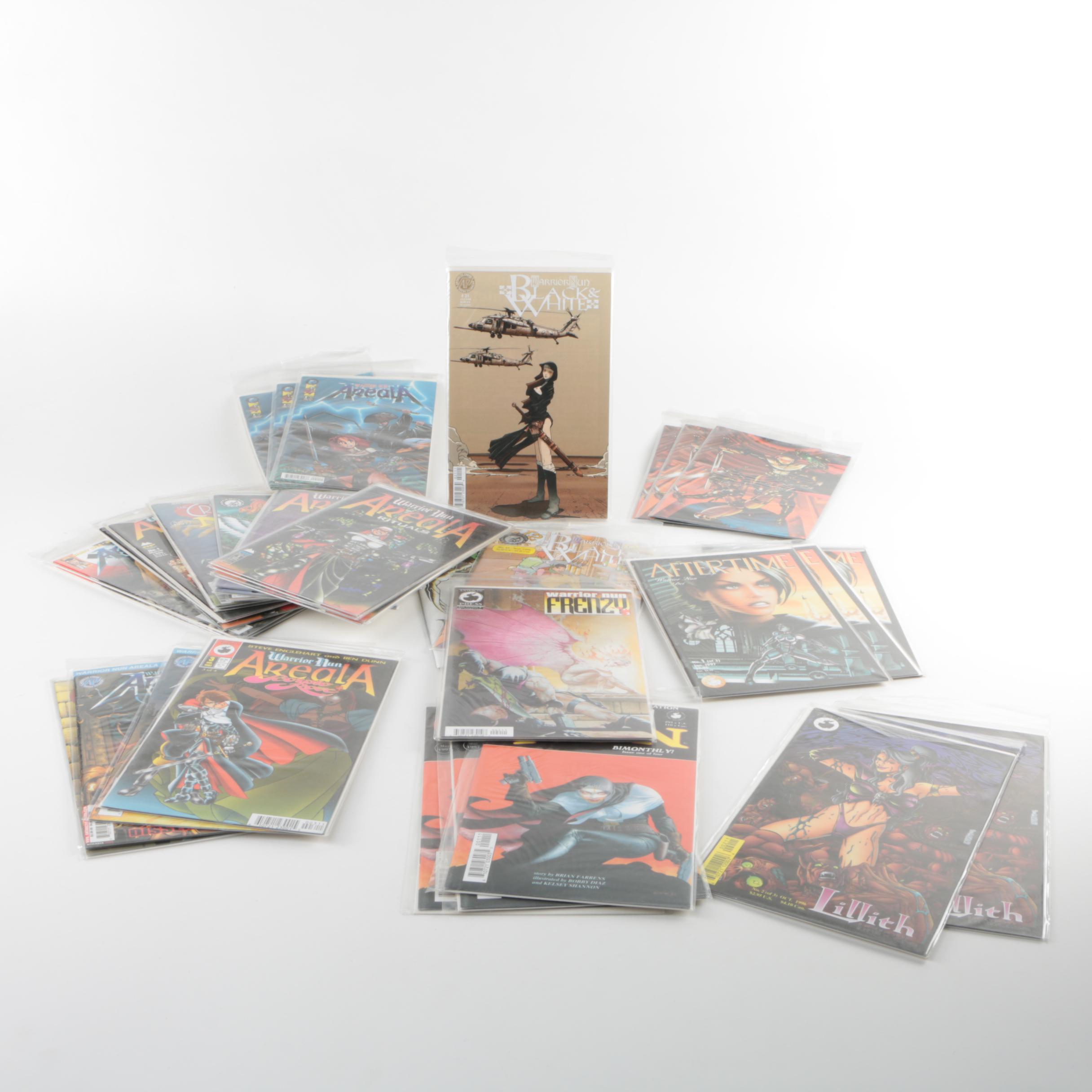 Modern Age Antarctic Press Comics Featuring "Warrior Nun"