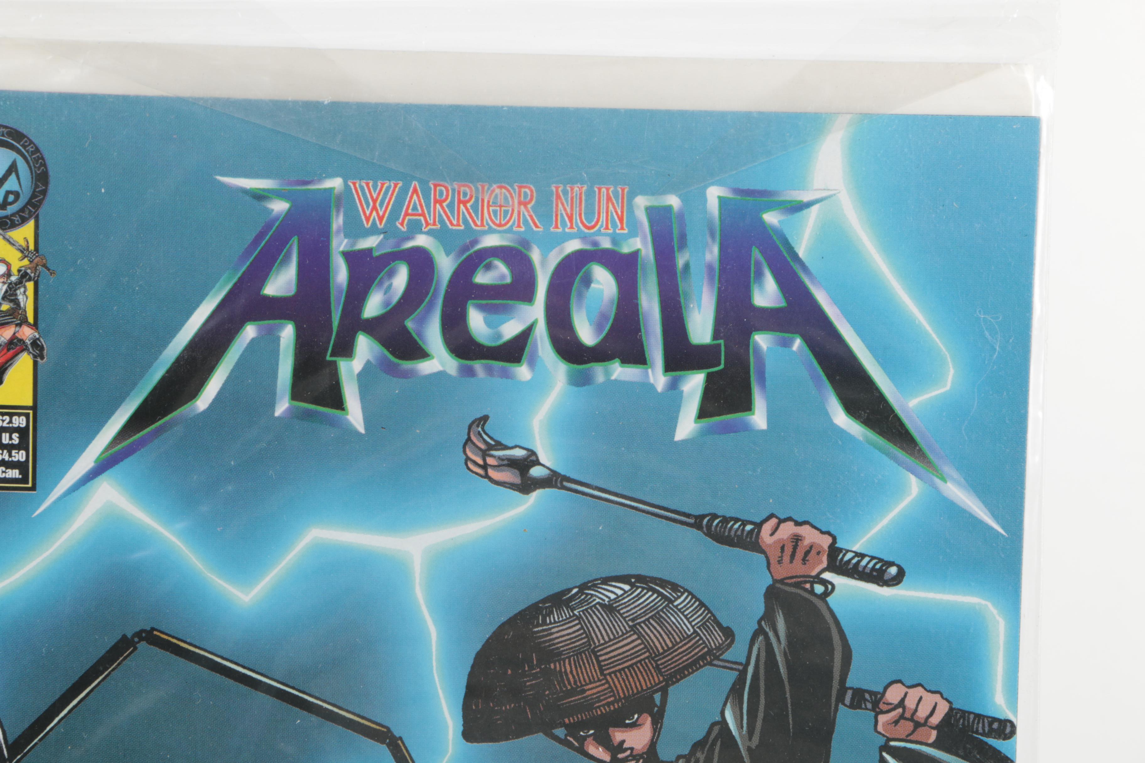 Modern Age Antarctic Press Comics Featuring "Warrior Nun"