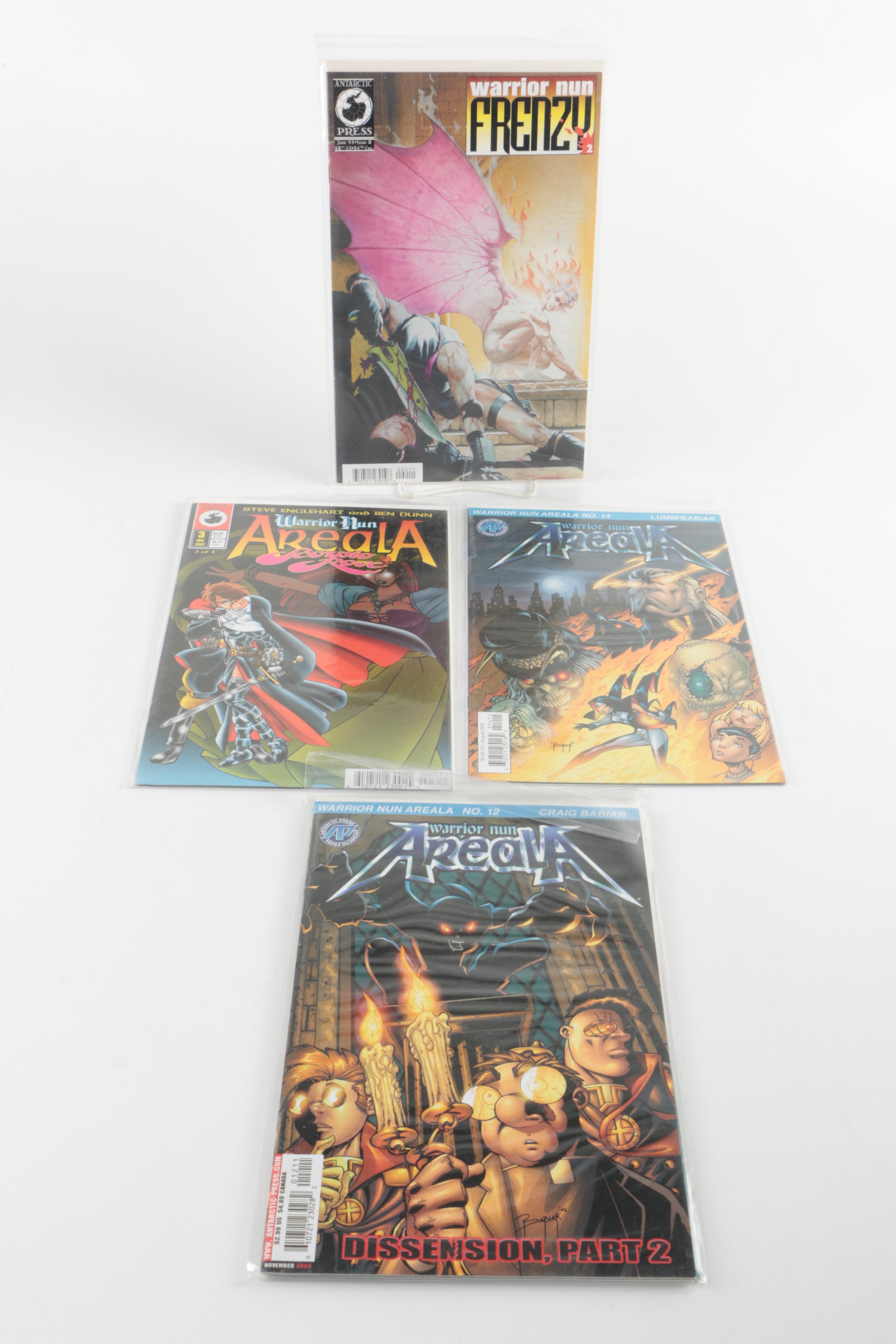 Modern Age Antarctic Press Comics Featuring "Warrior Nun"