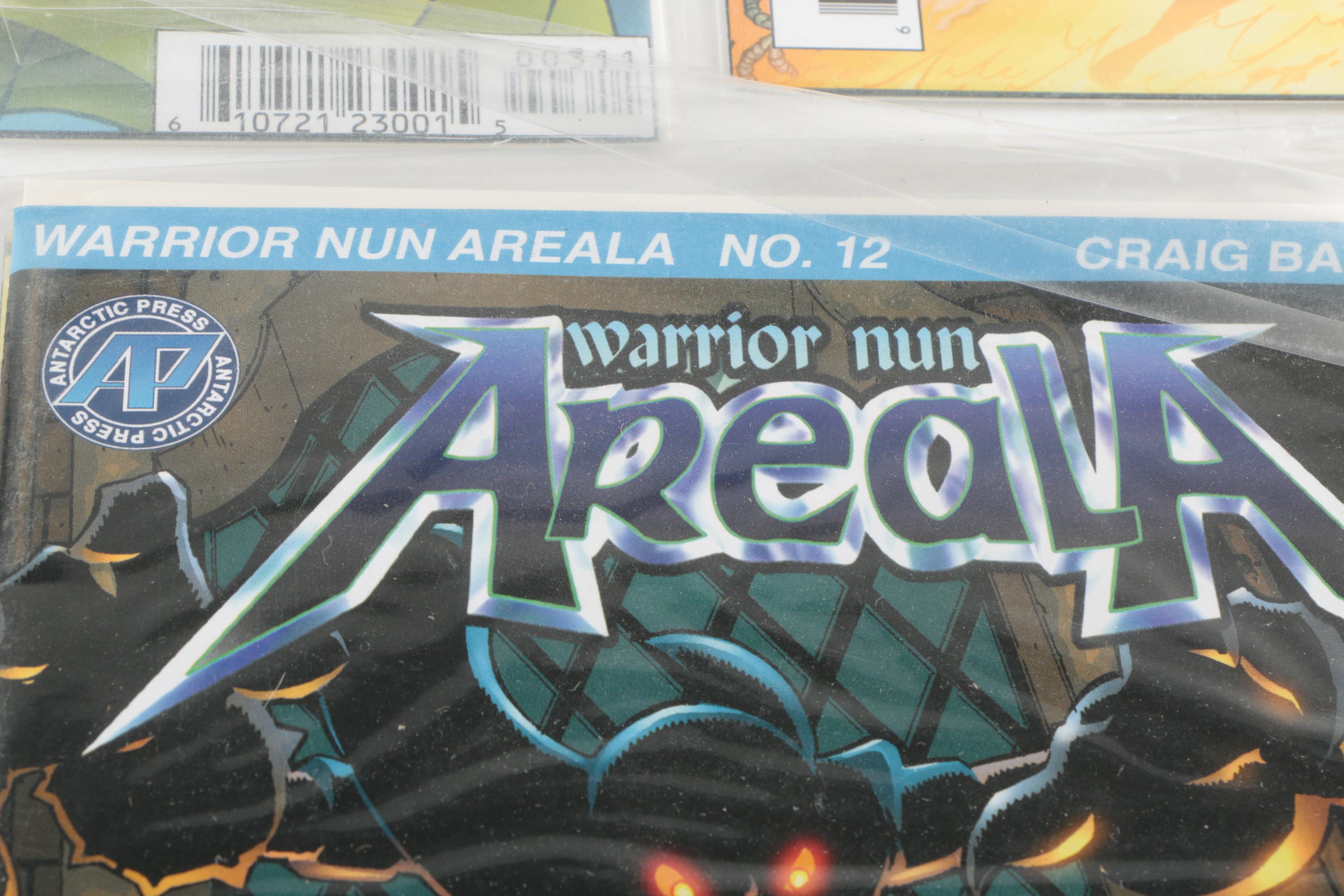 Modern Age Antarctic Press Comics Featuring "Warrior Nun"