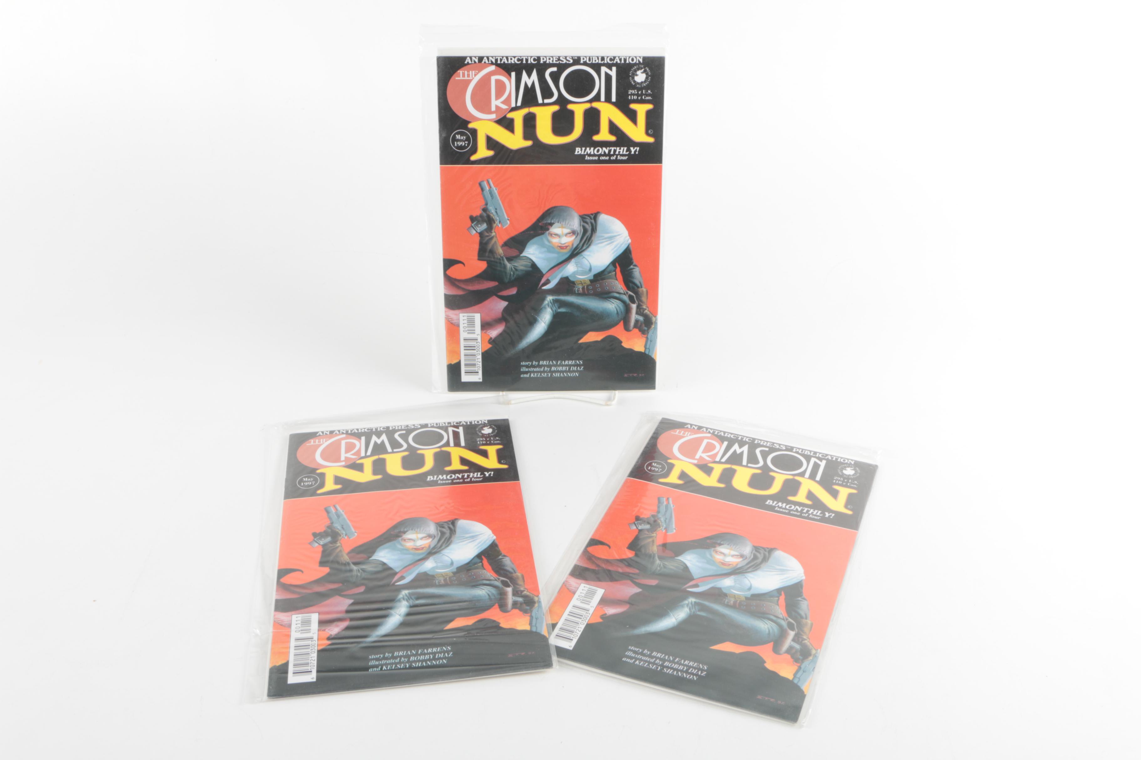 Modern Age Antarctic Press Comics Featuring "Warrior Nun"