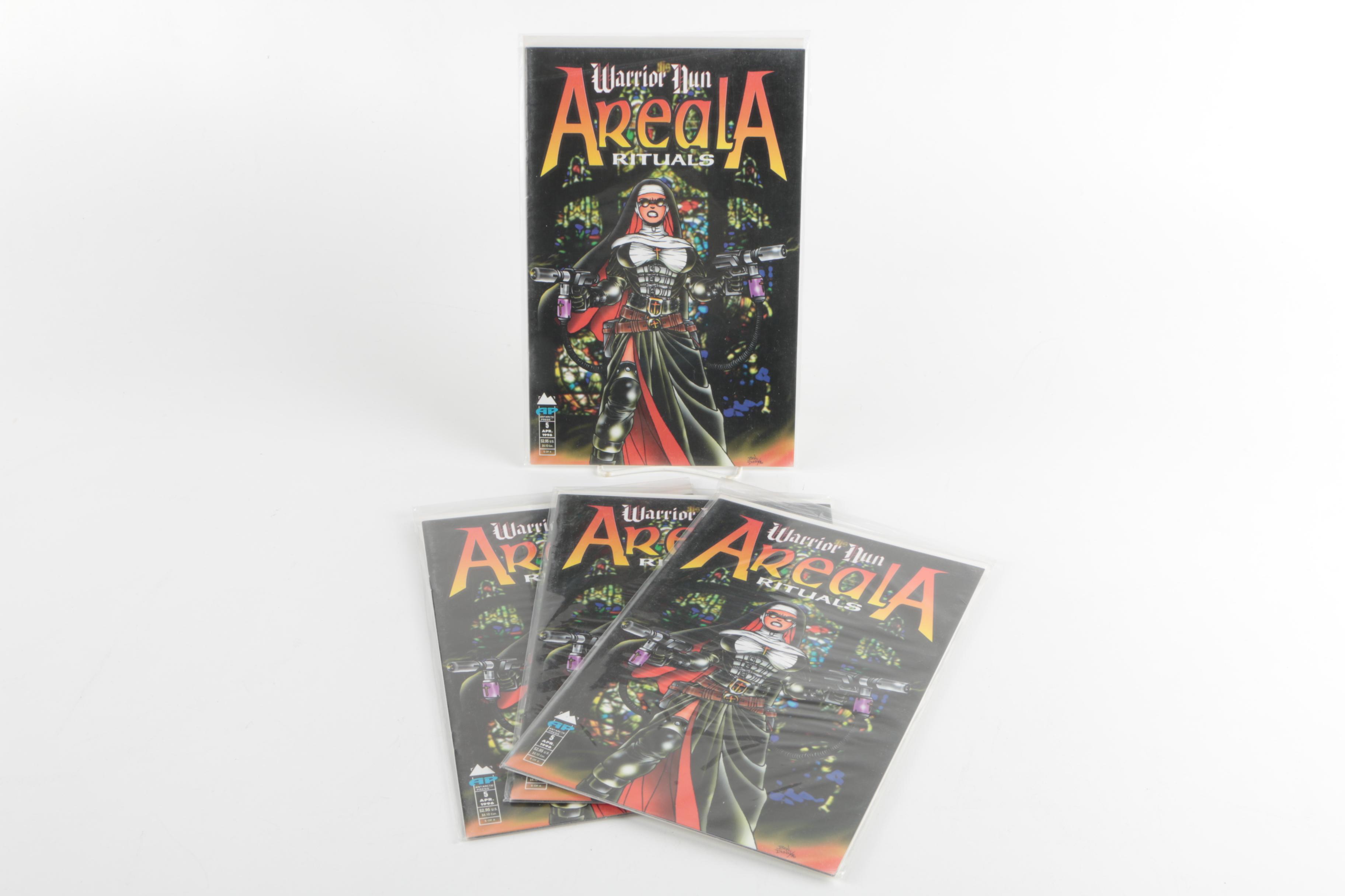 Modern Age Antarctic Press Comics Featuring "Warrior Nun"