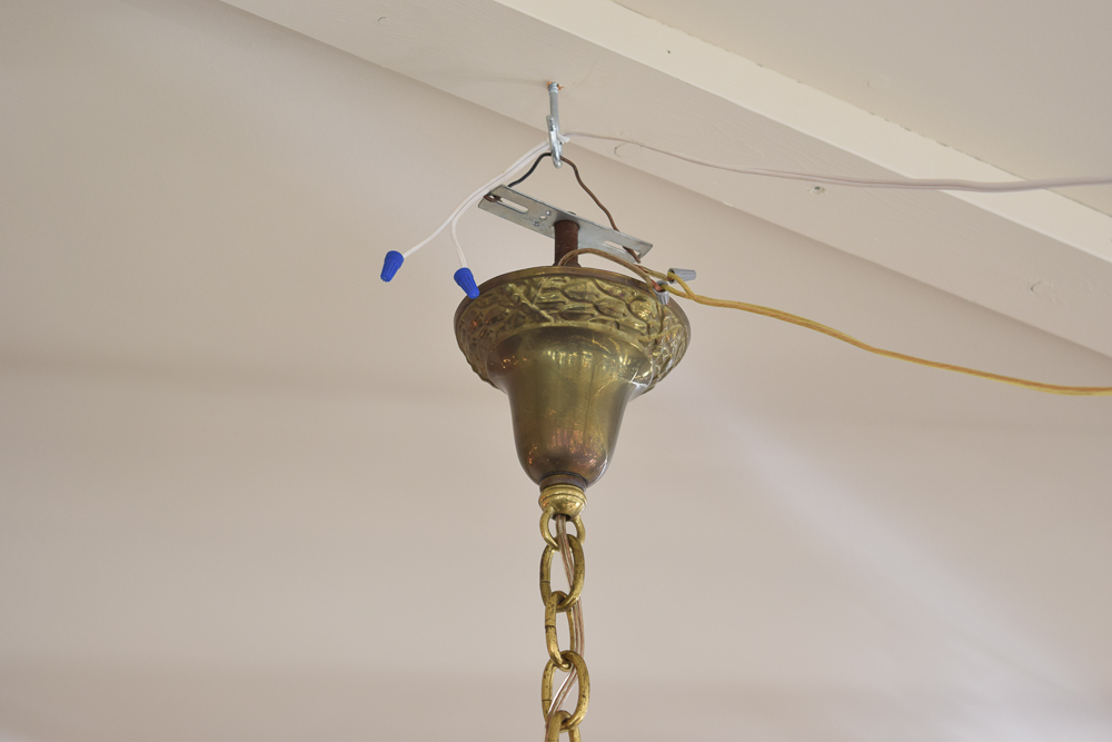 Brass Gothic Revival Style Chandelier