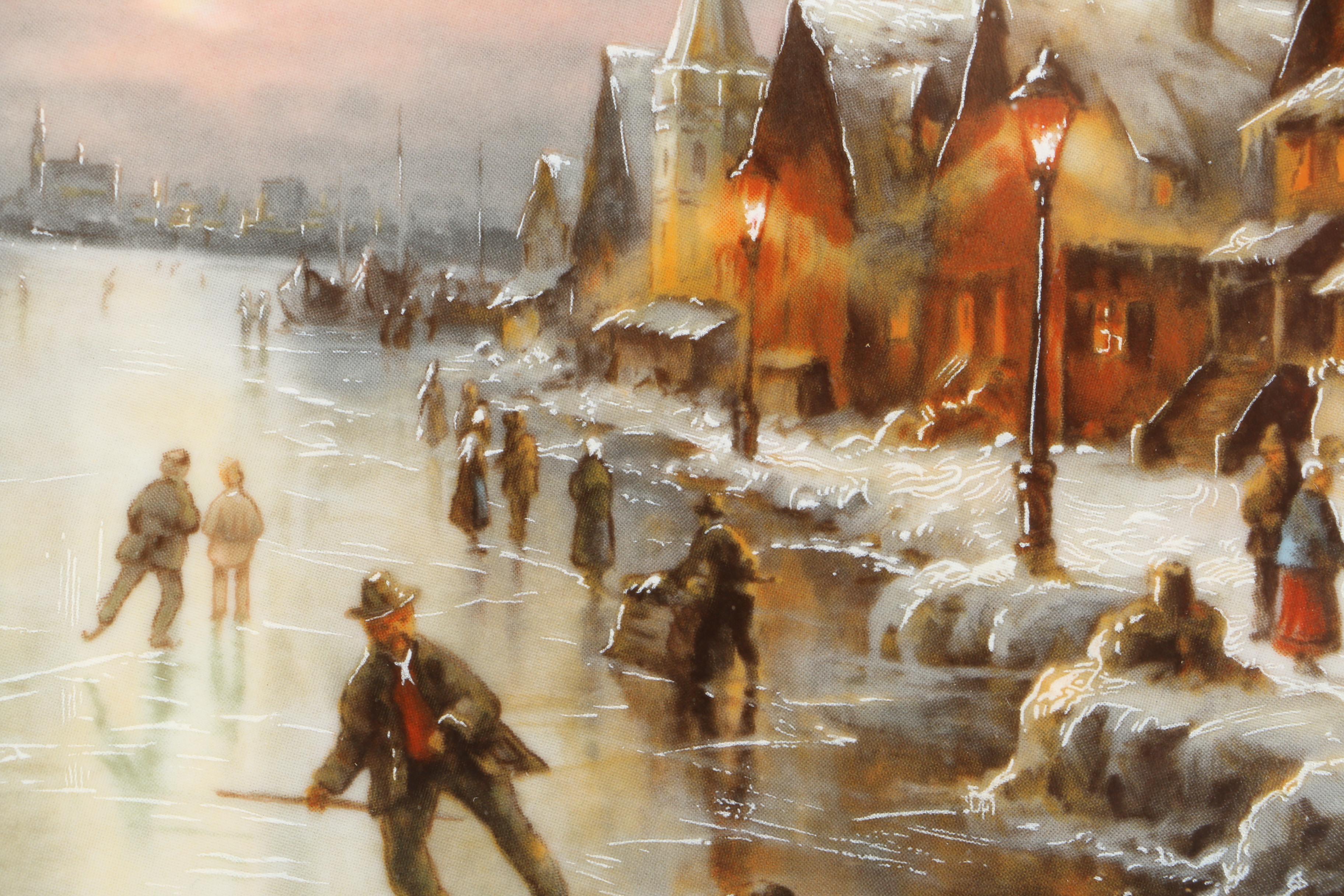 Furstenberg Collectors Plate After Ludwig Muninger "Eisläufer in der Abendsonne"