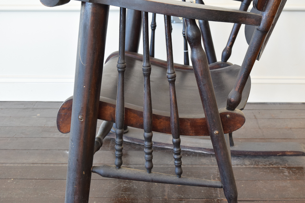 Antique Stained Wood Rocking Chair