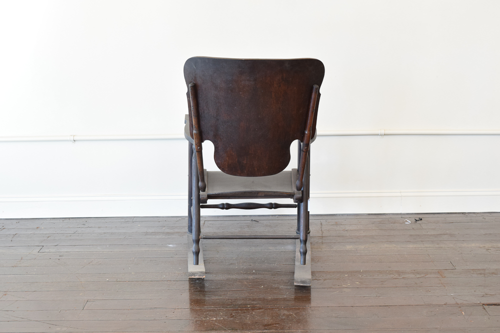 Antique Stained Wood Rocking Chair