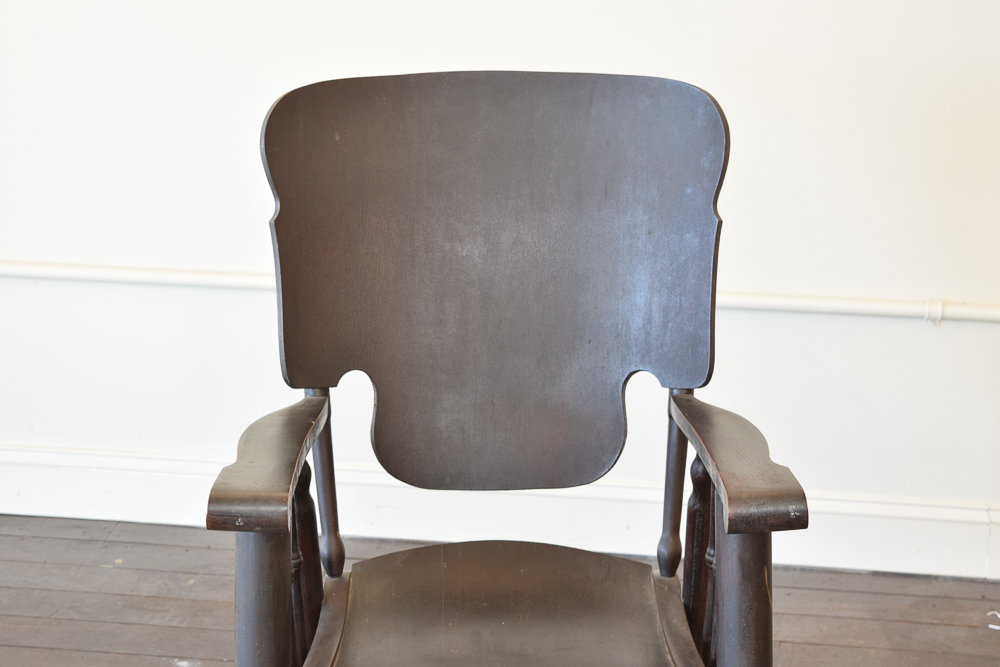 Antique Stained Wood Rocking Chair