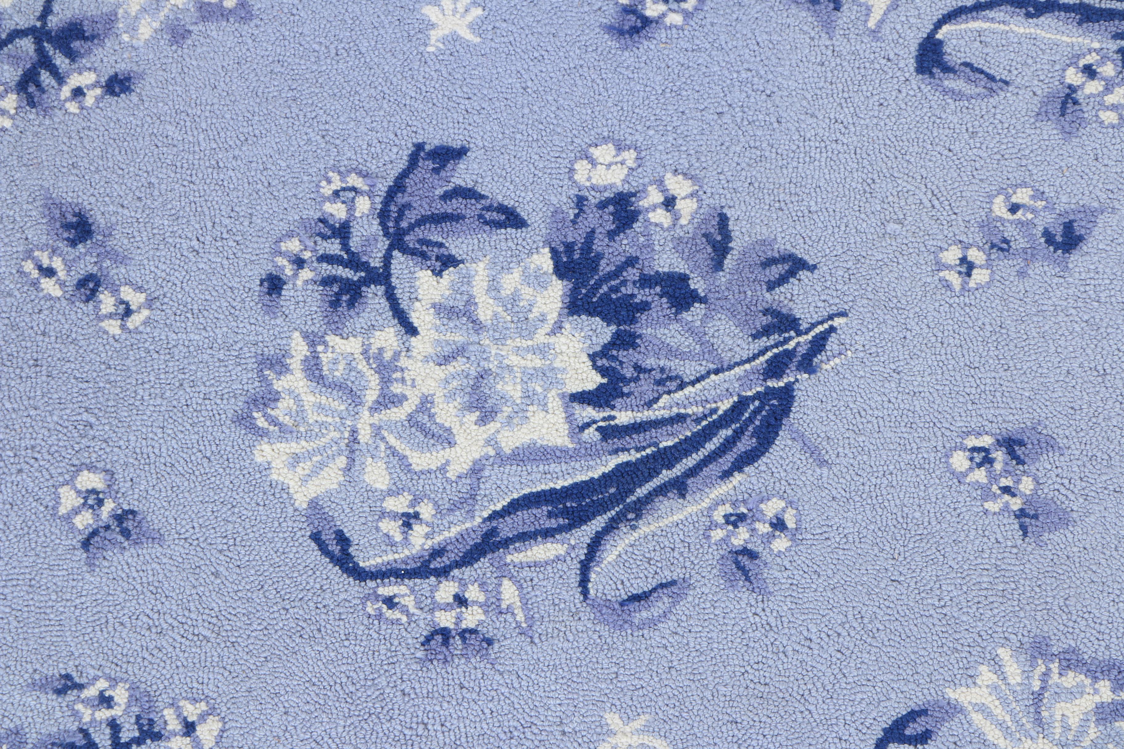 Hand-Hooked Rug Market "English Bloom" Area Rug