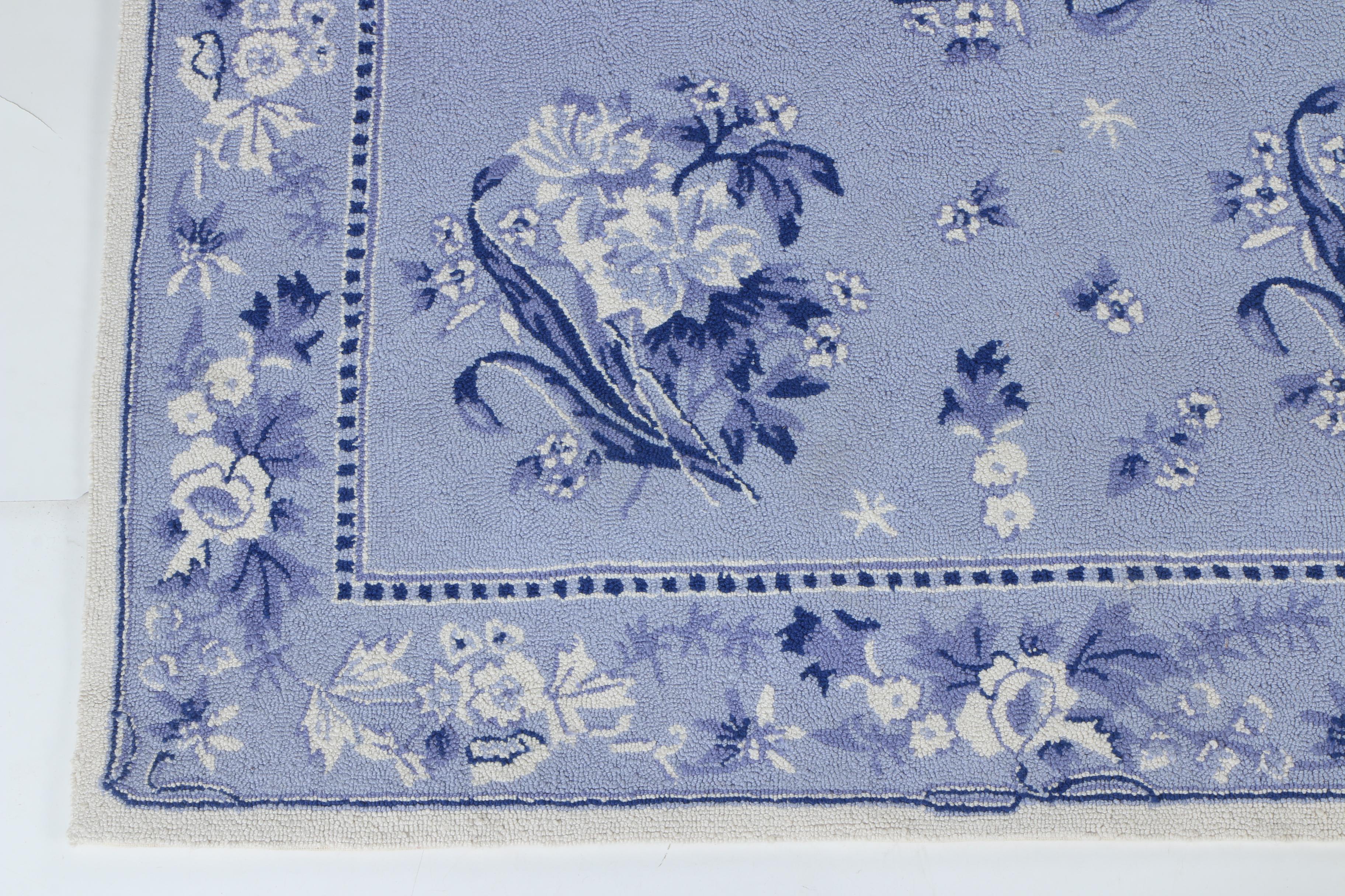 Hand-Hooked Rug Market "English Bloom" Area Rug